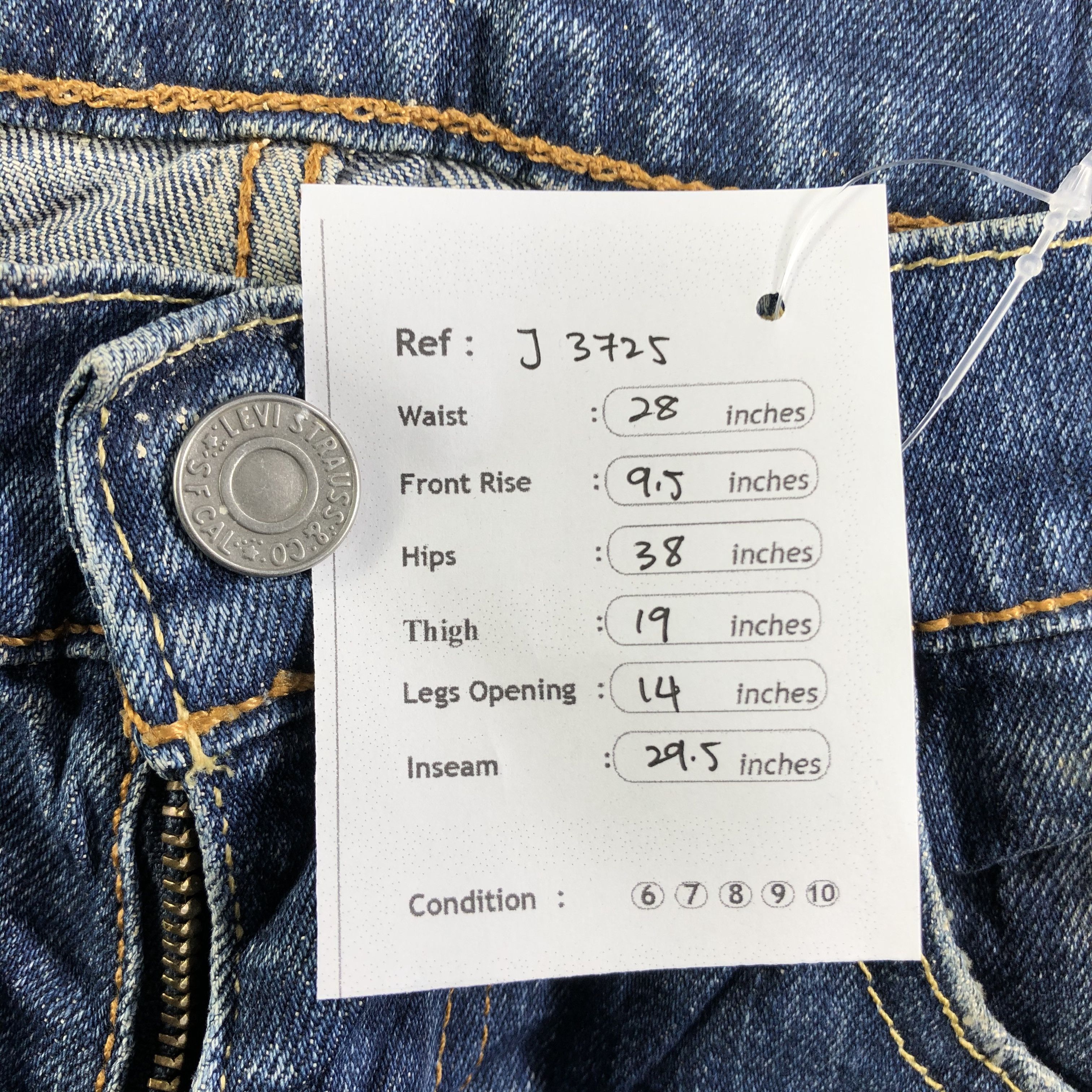 Levi's Vintage Blue Wash Levis 513 Jeans-J3725 Size US 28 / EU 44 - 14 Thumbnail