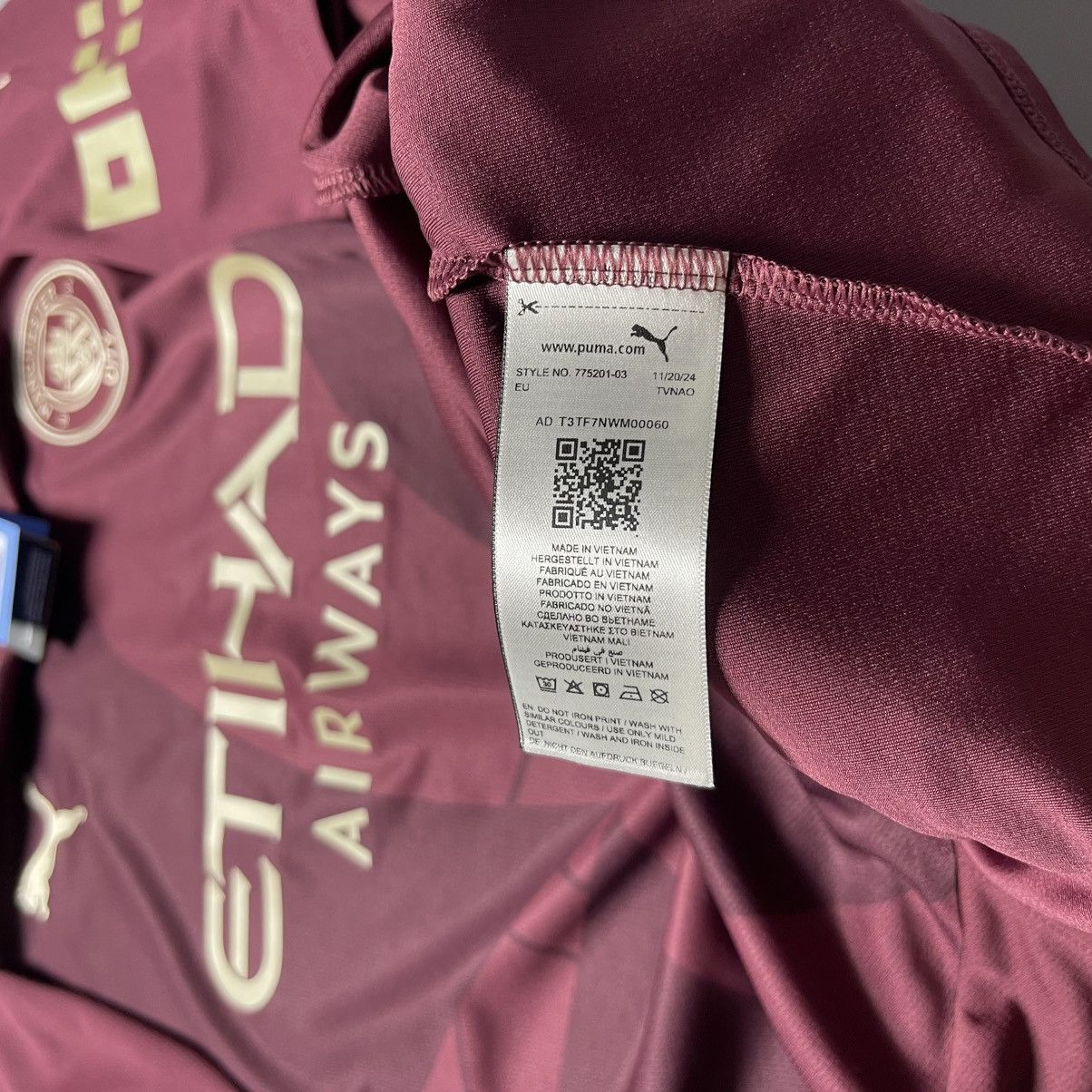 Puma MAN CITY PUMA 2024/2025 FOOTBALL THIRD JERSEY #17 DE BRUYNE Size US L / EU 52-54 / 3 - 10 Thumbnail