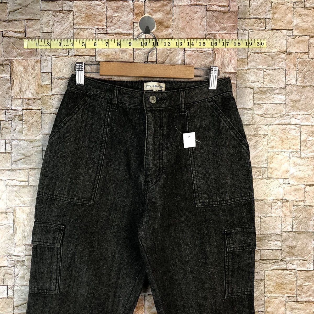 Japanese Brand Style Basic Black vintage Cargo casual Pants #A1141 Size 26" / US 2 / IT 38 - 4 Thumbnail
