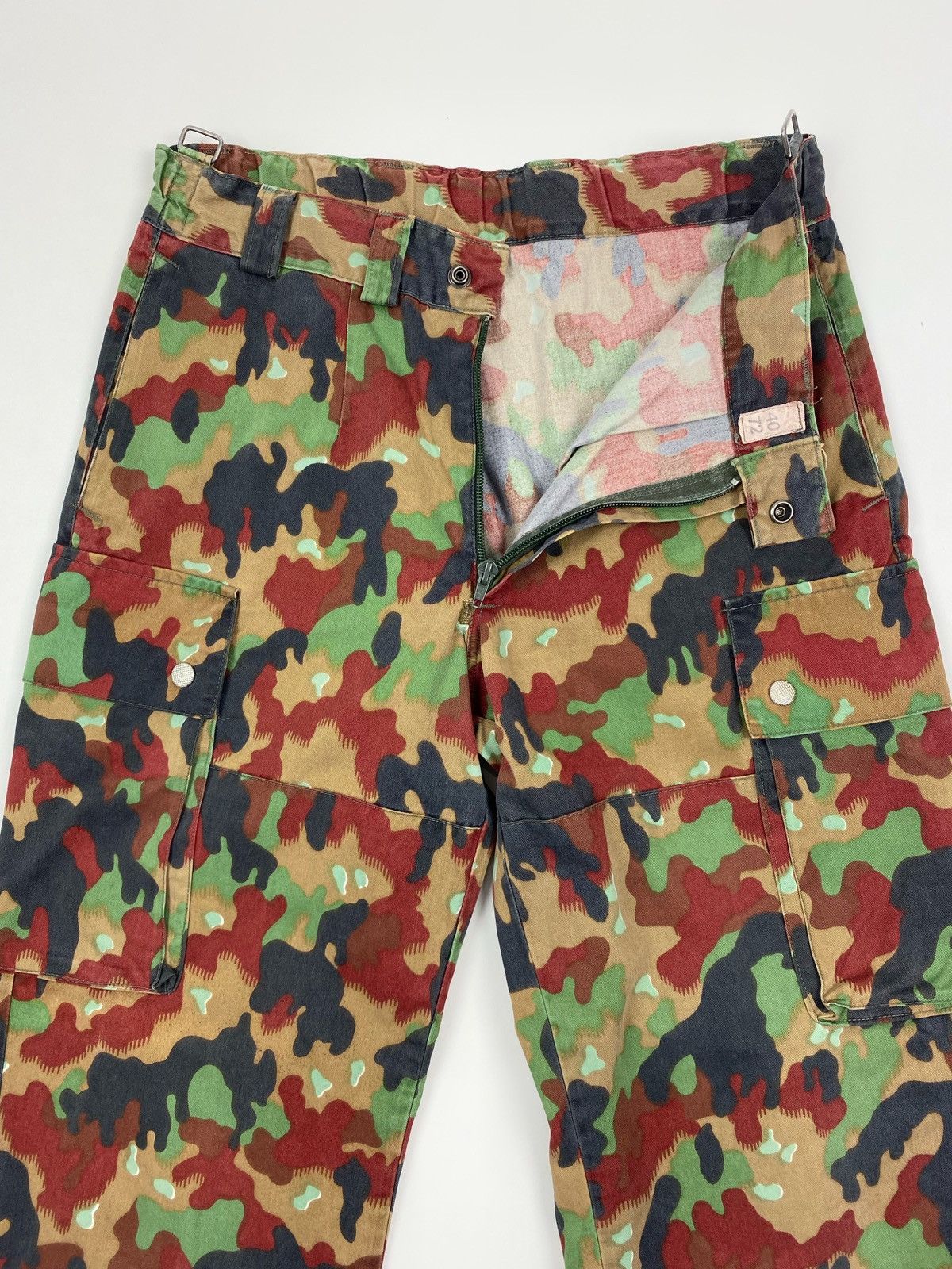 Vintage 1980’s Vintage Swiss Army Alpenflage Pizza Camo Cargo Pants Size US 32 / EU 48 - 5 Thumbnail