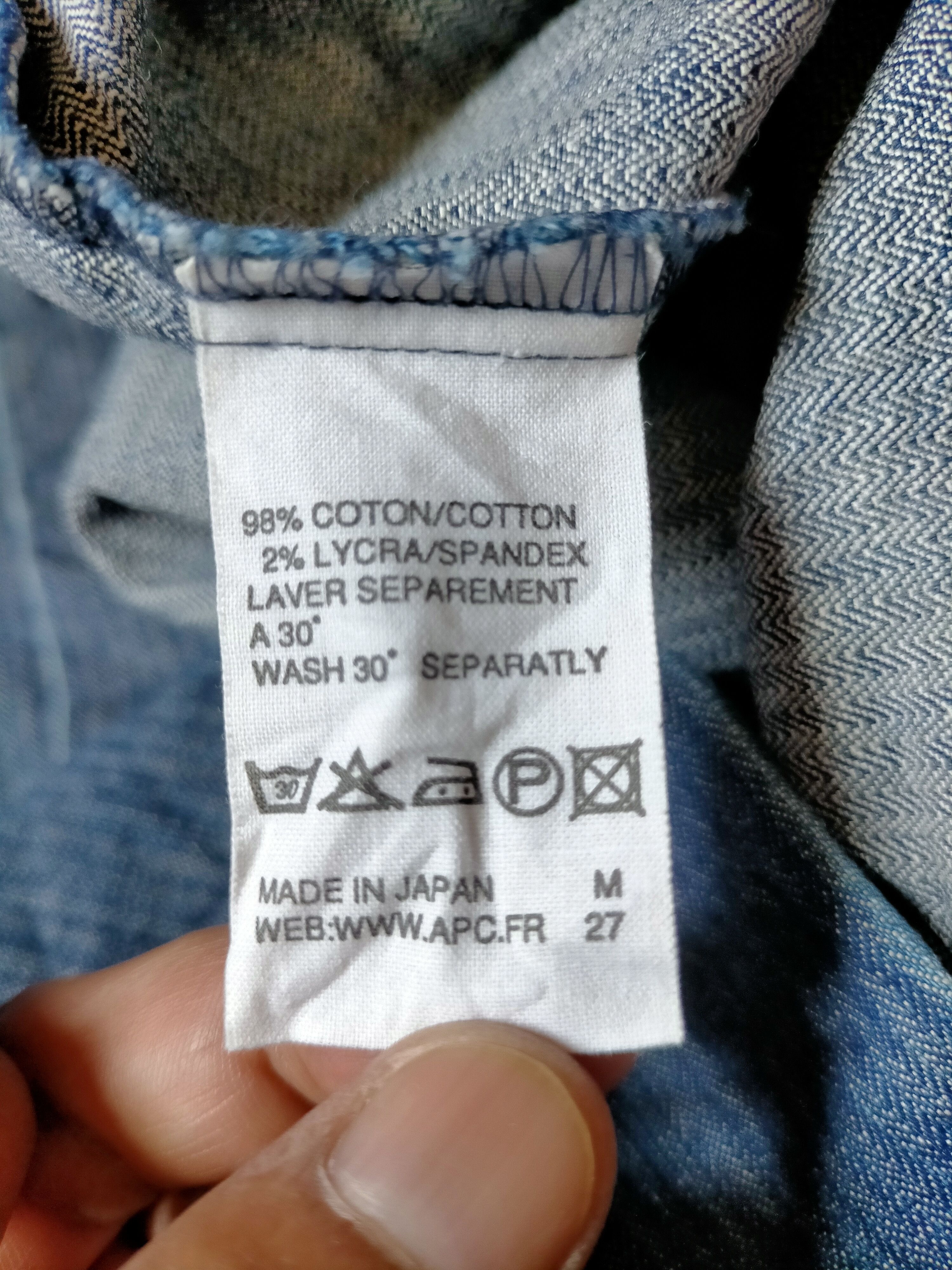 A.P.C. Made in japan A.P.C Blue Jeans Button Ups Size US L / EU 52-54 / 3 - 14 Thumbnail