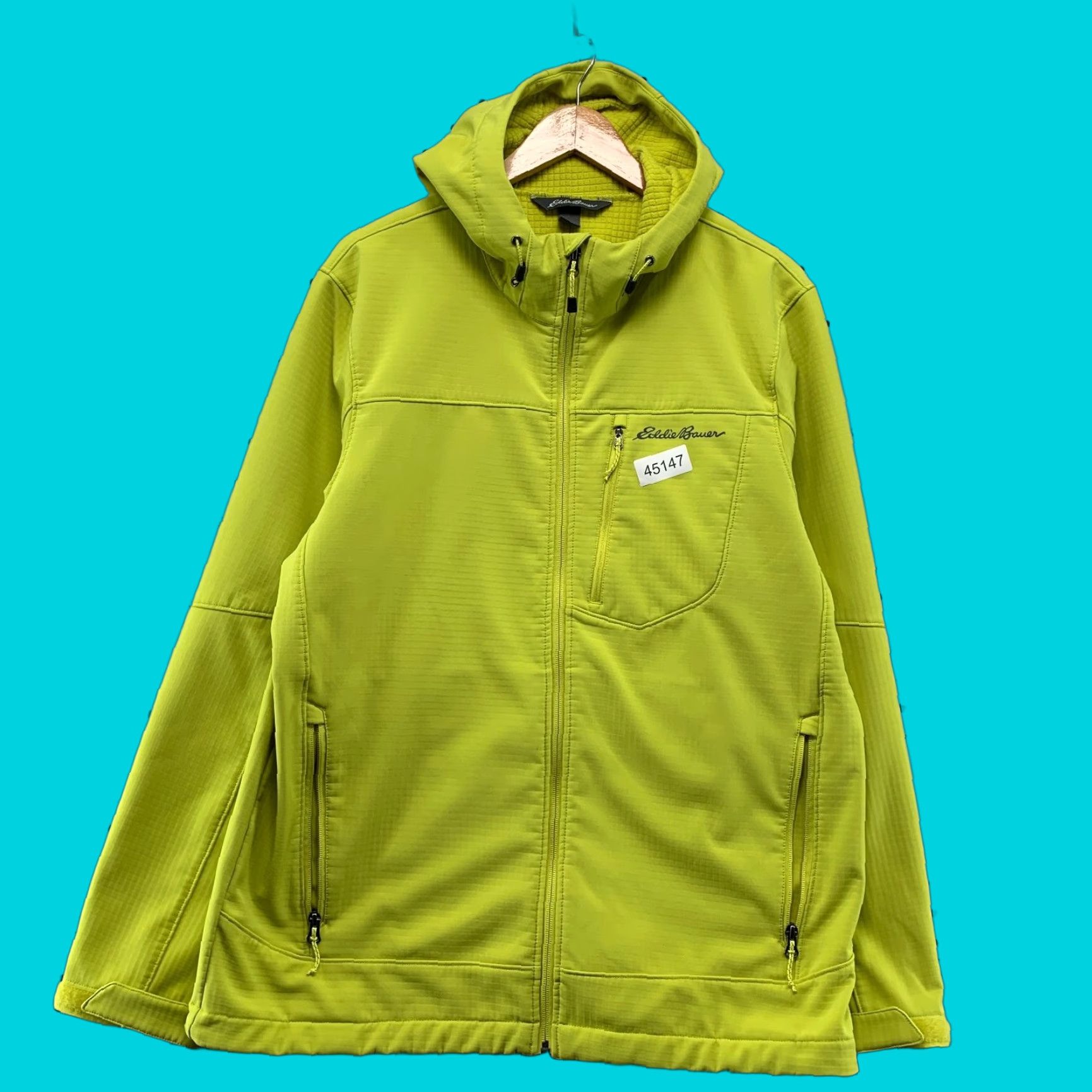 Eddie Bauer Eddie Bauer Thermal Jacket Mens Large Stratify Green Hooded Citron Mid Layer Size US L / EU 52-54 / 3 - 1 Thumbnail