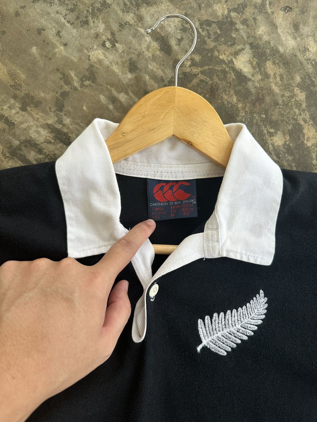Canterbury of New Zealand Vintage 80’s Canterbury New Zealand All Blacks Polo Rugby Size US M / EU 48-50 / 2 - 3 Thumbnail