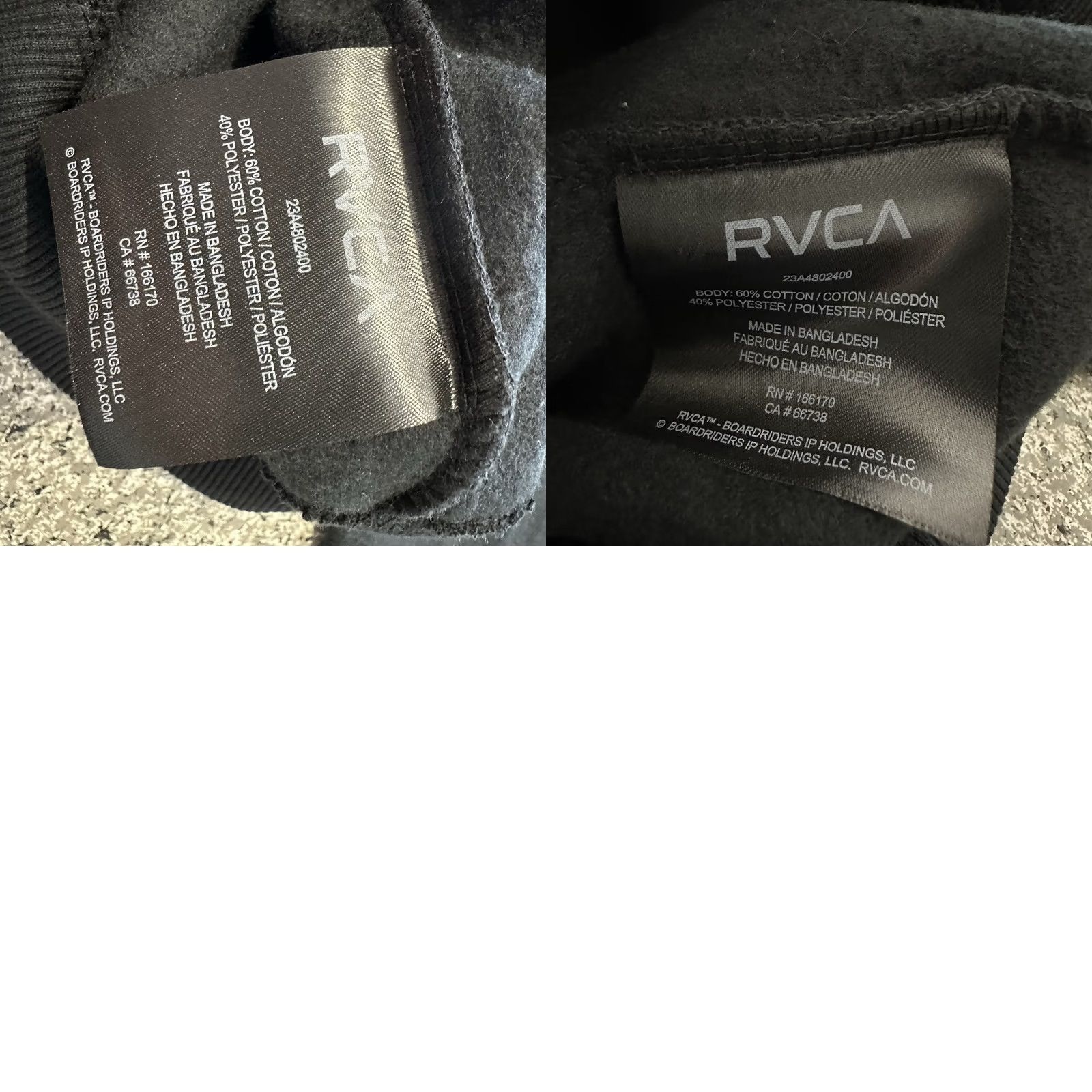 RVCA RVCA Full Zip Hoodie Mens M Black Ocean Cotton Blend Long Sleeve Hoodie Size US M / EU 48-50 / 2 - 8 Thumbnail