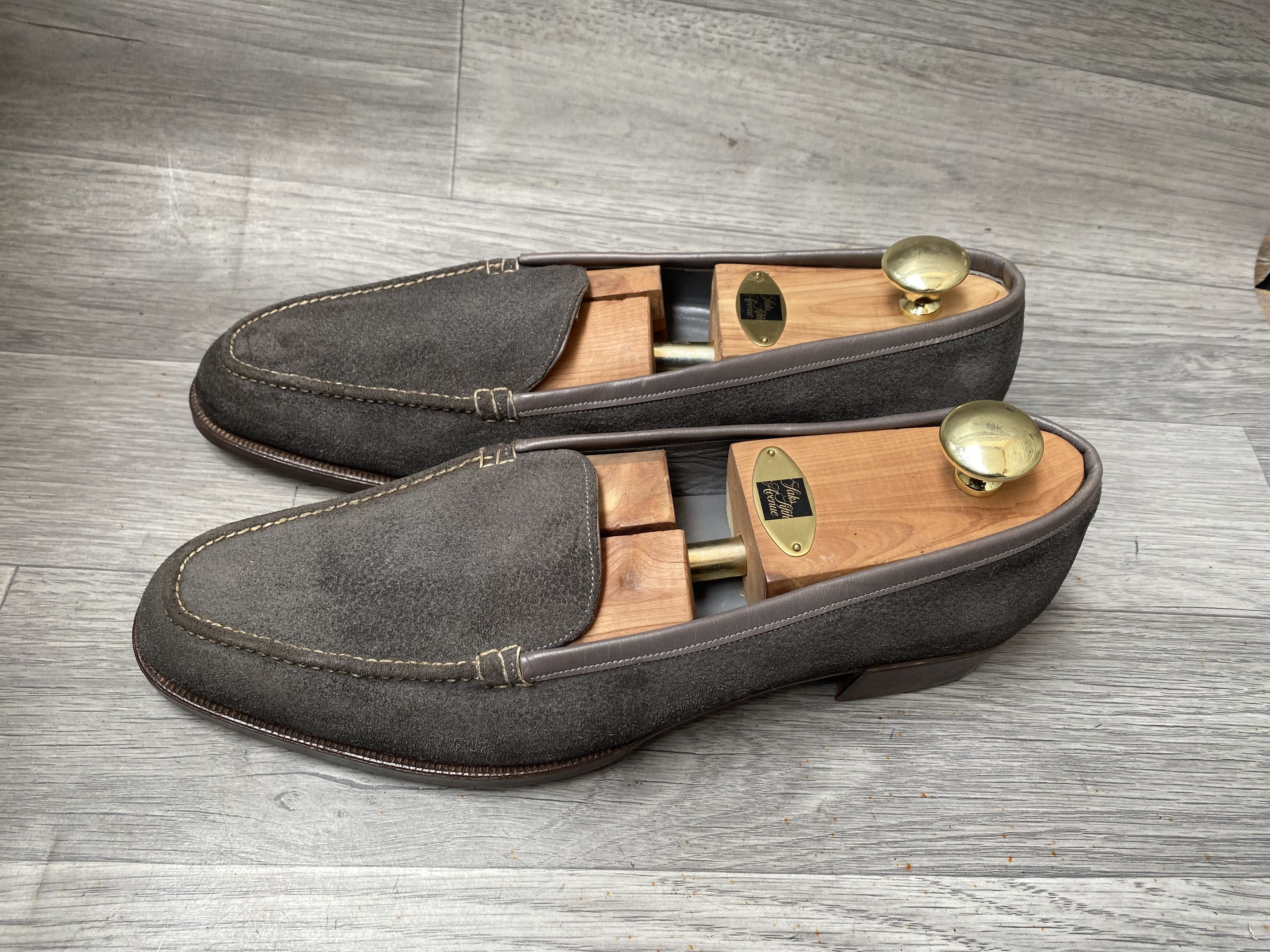 George Cleverley George cleverly grey suede slip on suede shoes sz uk 8.5 Size US 9.5 / EU 42-43 - 5 Thumbnail