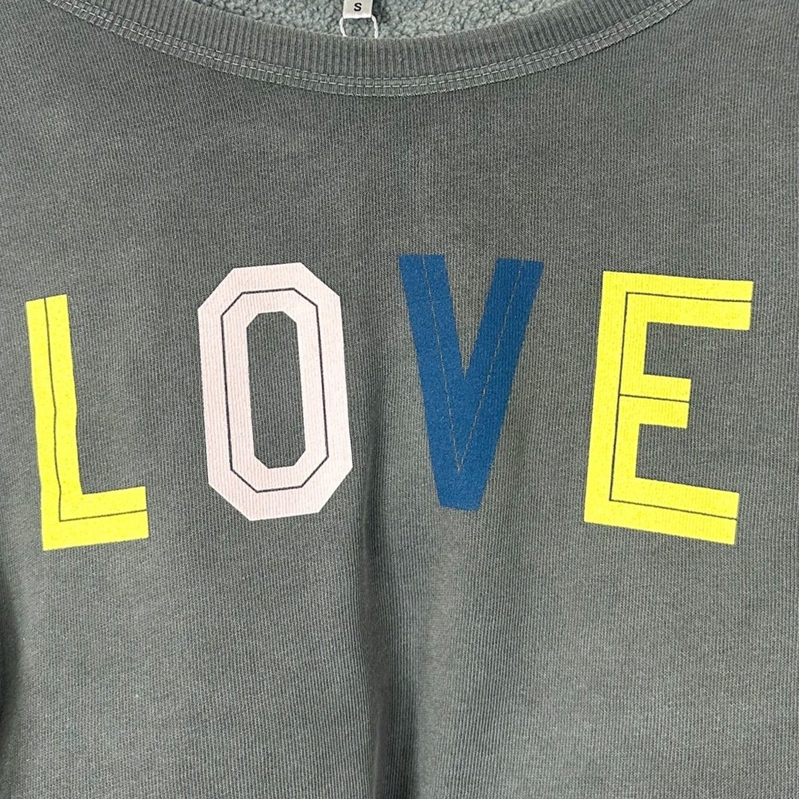 Wildfox Wildfox Flora Love Cropped Sweatshirt, NEW flawed Small Size S / US 4 / IT 40 - 6 Thumbnail