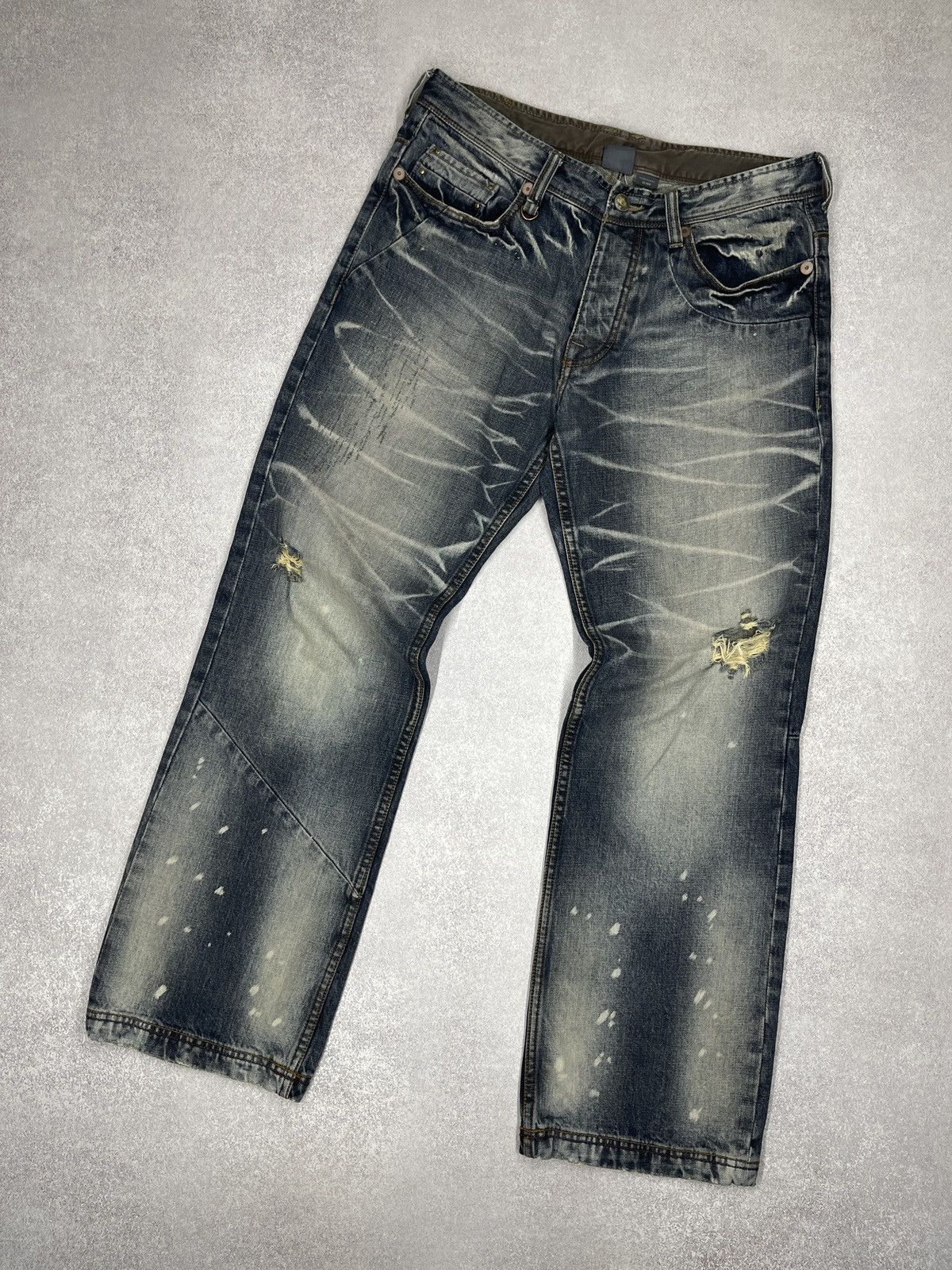 Armani Exchange Mens Armani Exchange Denim Jeans Eagle Logo Embroidered Size US 32 / EU 48 - 6 Thumbnail