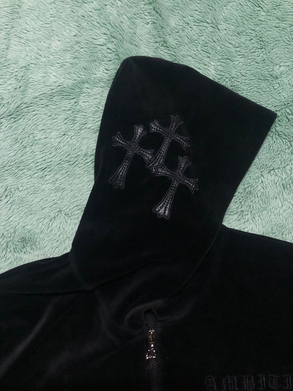 Affliction Y2K BE AMBITION CROSS HOODIE ZIPPER VELVET Size US L / EU 52-54 / 3 - 4 Thumbnail