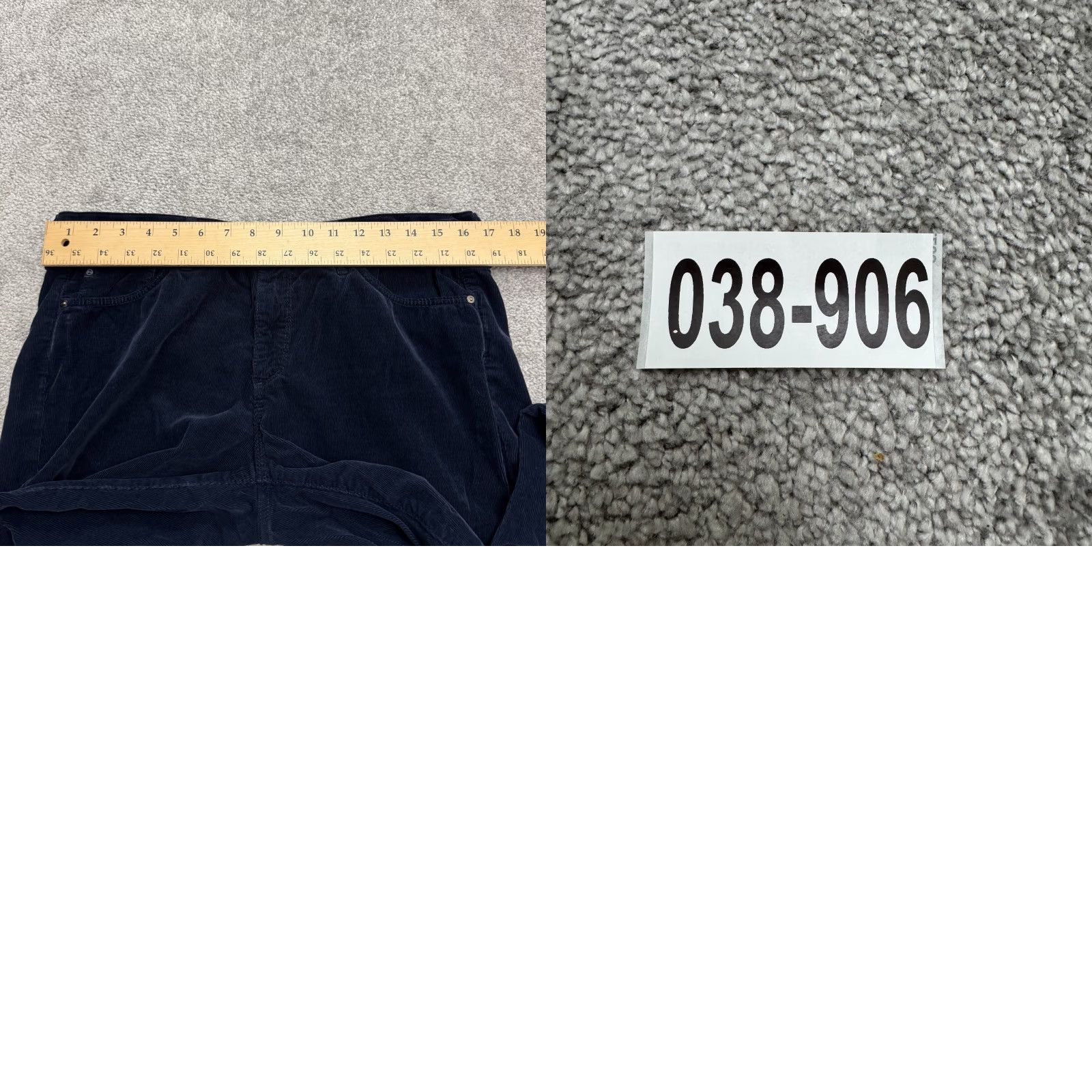 Vintage AG Adriano Goldschmied The Prima Cigarette Corduroy Pants Womens 30R Navy Blue Size 30" / US 8 / IT 44 - 10 Thumbnail