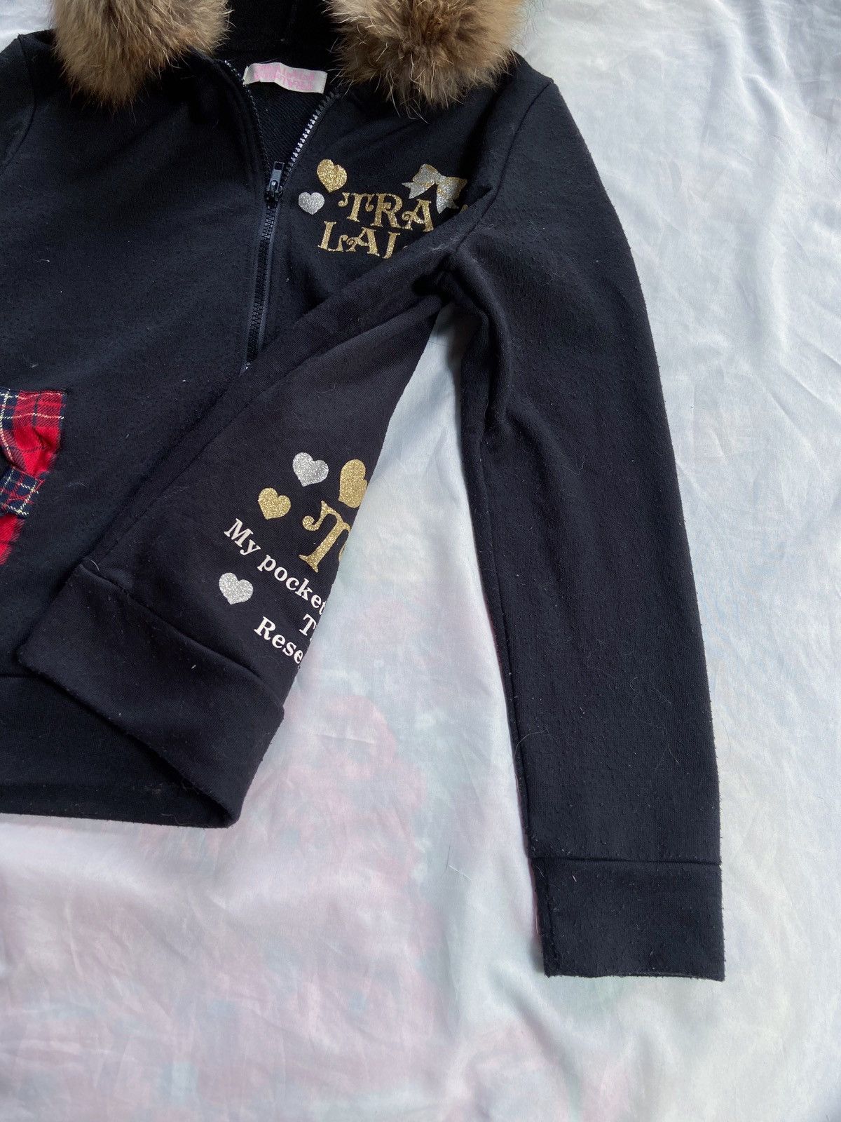 Japanese Brand TRALALA GIRL LIKE OF STYLE FUR ZIP HOODIE Size US XS / EU 42 / 0 - 4 Thumbnail