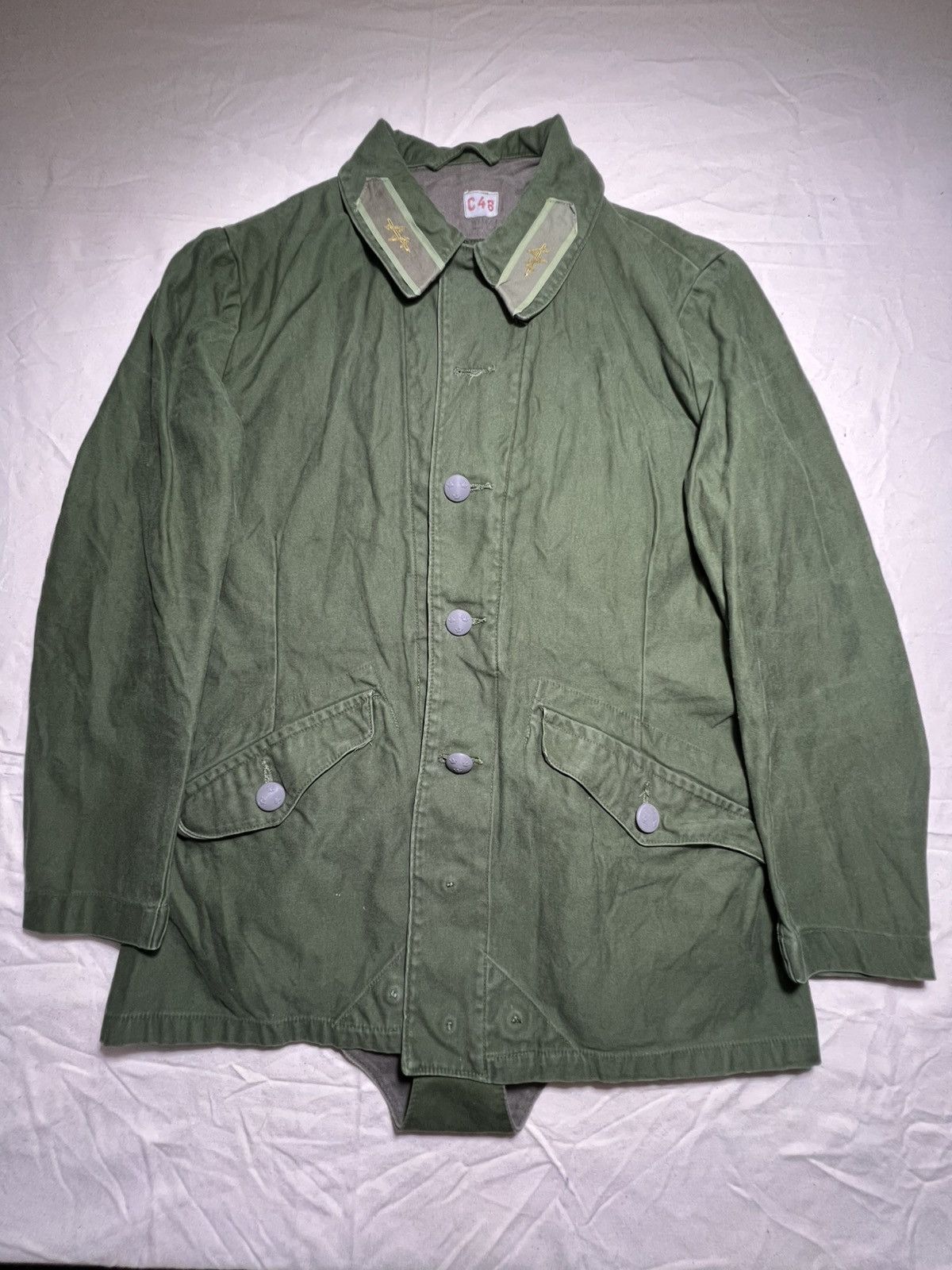 Vintage Vintage 70c Swedish Army C48 Field Jacket Size US M / EU 48-50 / 2 - 1 Thumbnail