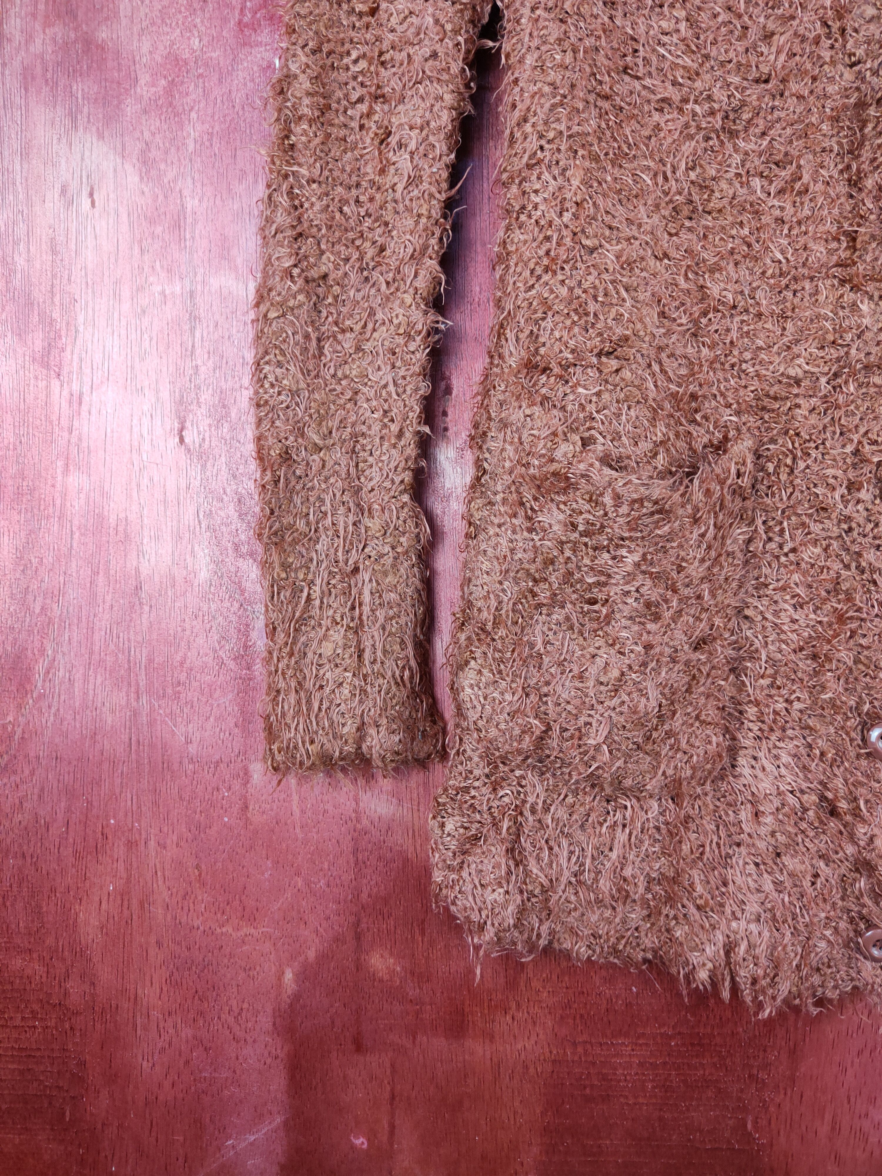 Homespun Knitwear × Japanese Brand Rienda Brown Fur Mohair Knitwear Cardigan #S2002 Size S / US 4 / IT 40 - 4 Thumbnail