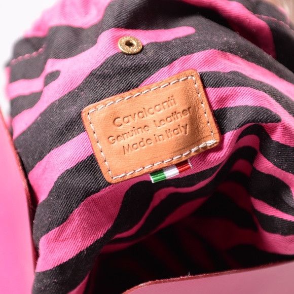 Cavalcanti Italian Satchel Hot Pink
