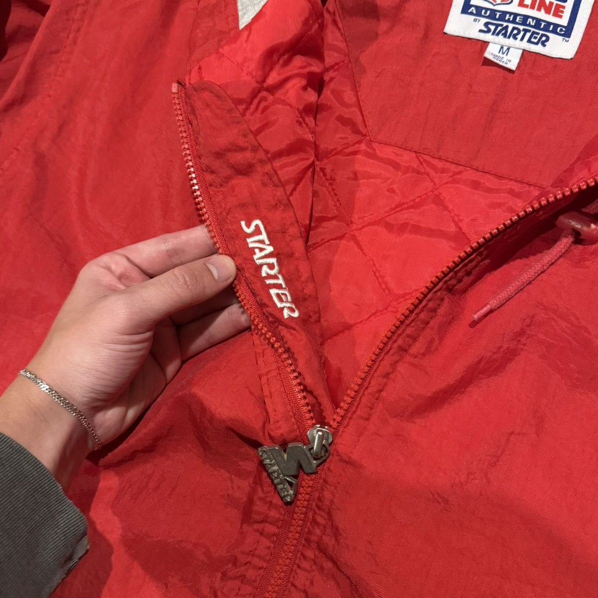 Starter Vintage 1990s Kansas City Chiefs NFL Pro Line Stadium Jacket Size US M / EU 48-50 / 2 - 7 Thumbnail