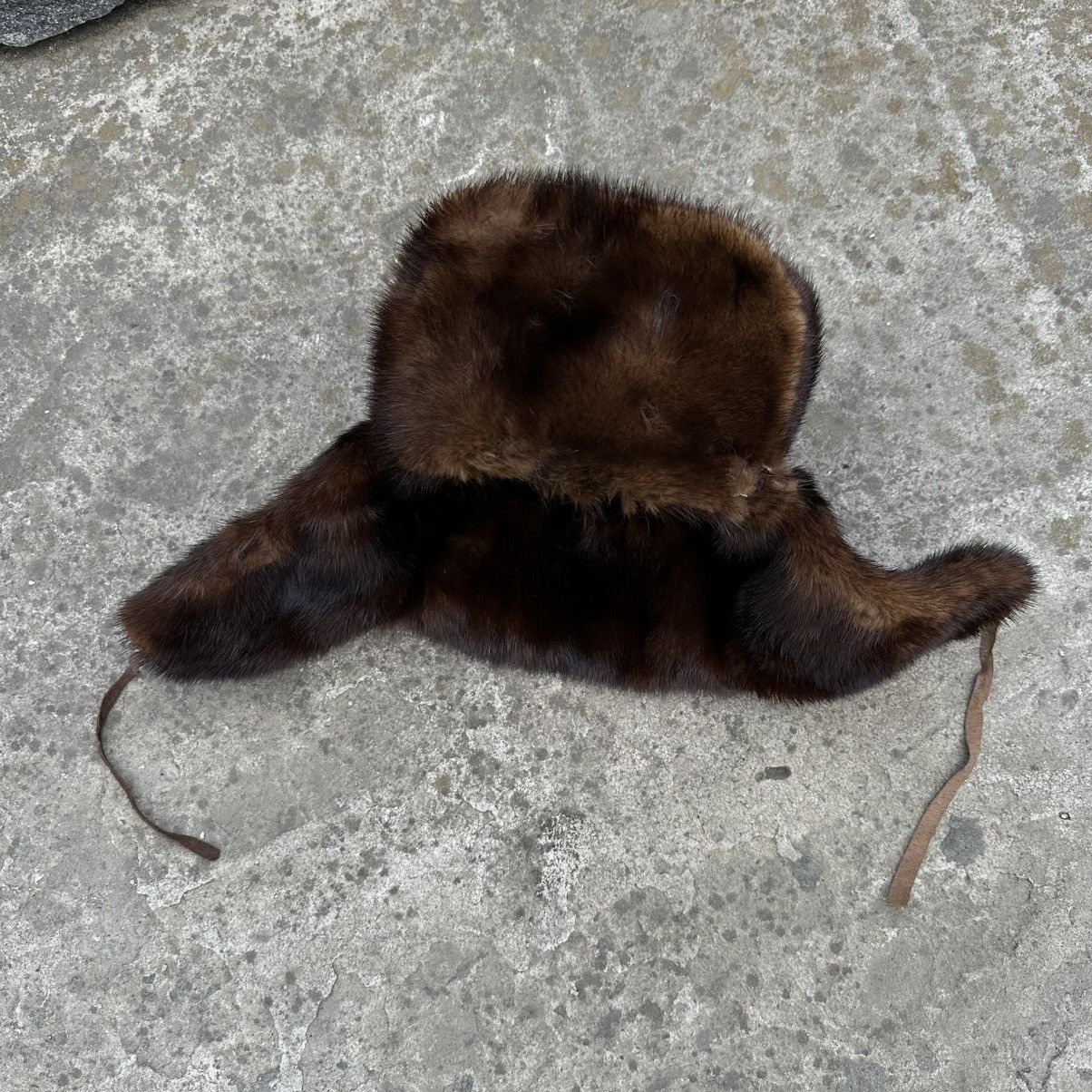Other Vintage Japanese Style USSR Hat Shapka Ushanka Fur Cap Size ONE SIZE - 3 Thumbnail