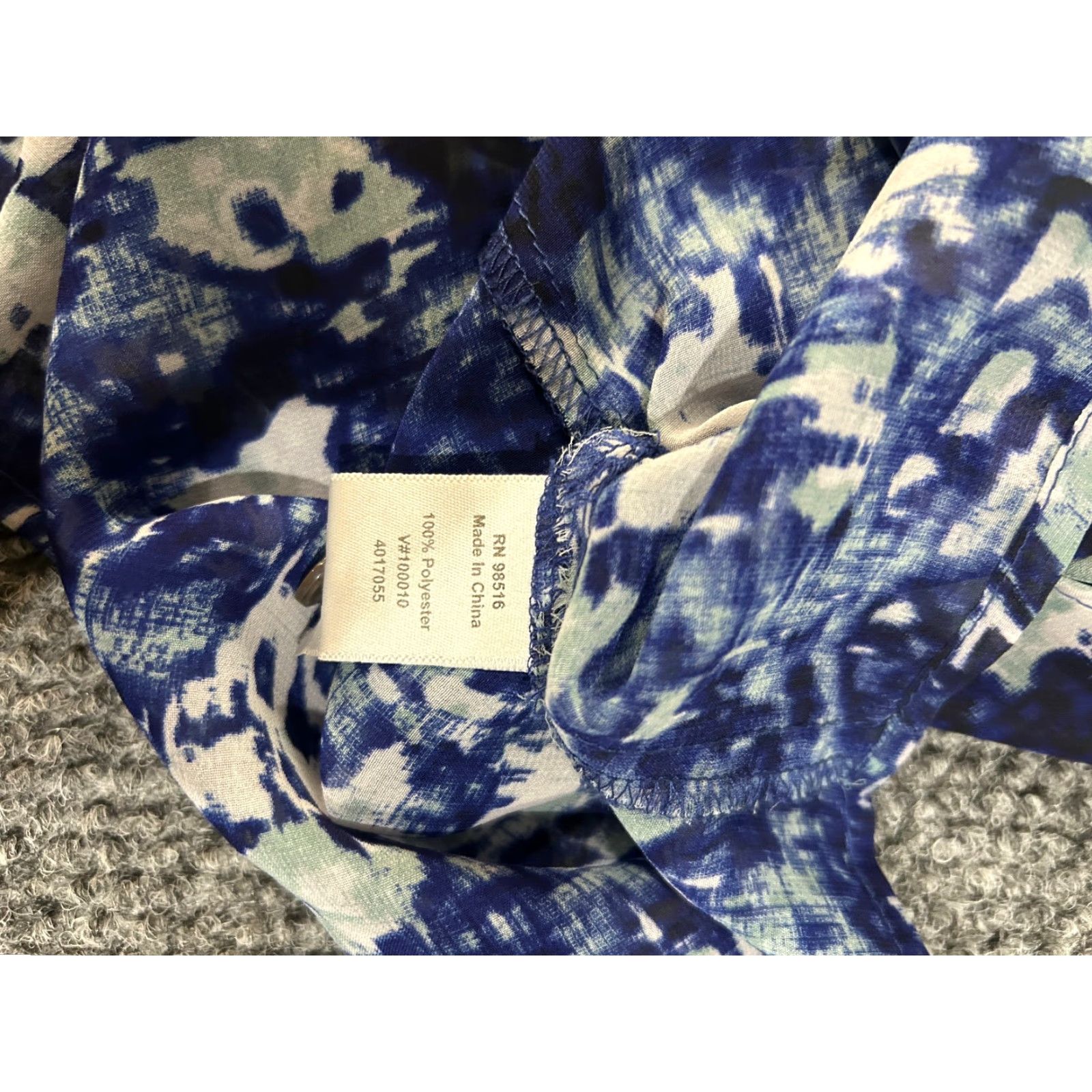 Coldwater Creek Coldwater Creek Blouse Shirt Womens Large Blue Green Abstract Knit Stretch Long Sleeve Casual Size L / US 10 / IT 46 - 5 Thumbnail