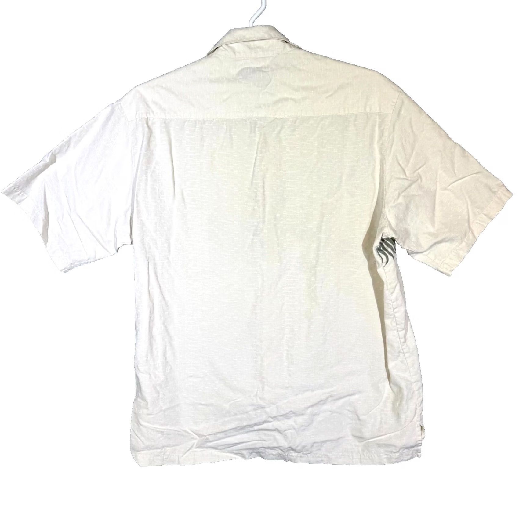 Vintage Caribbean Shirt XLT Button-Up Shirt Men Floral Cream Silk Cotton Short Sleeve Tropical Hawaiian Shirt Size US XL / EU 56 / 4 - 2 Thumbnail