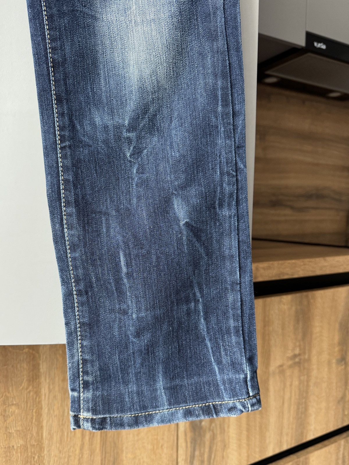 Dolce & Gabbana × Vintage Dolce & Gabbana Vintage Y2K Logo Washed Low Waist Jeans Size 29" - 5 Thumbnail