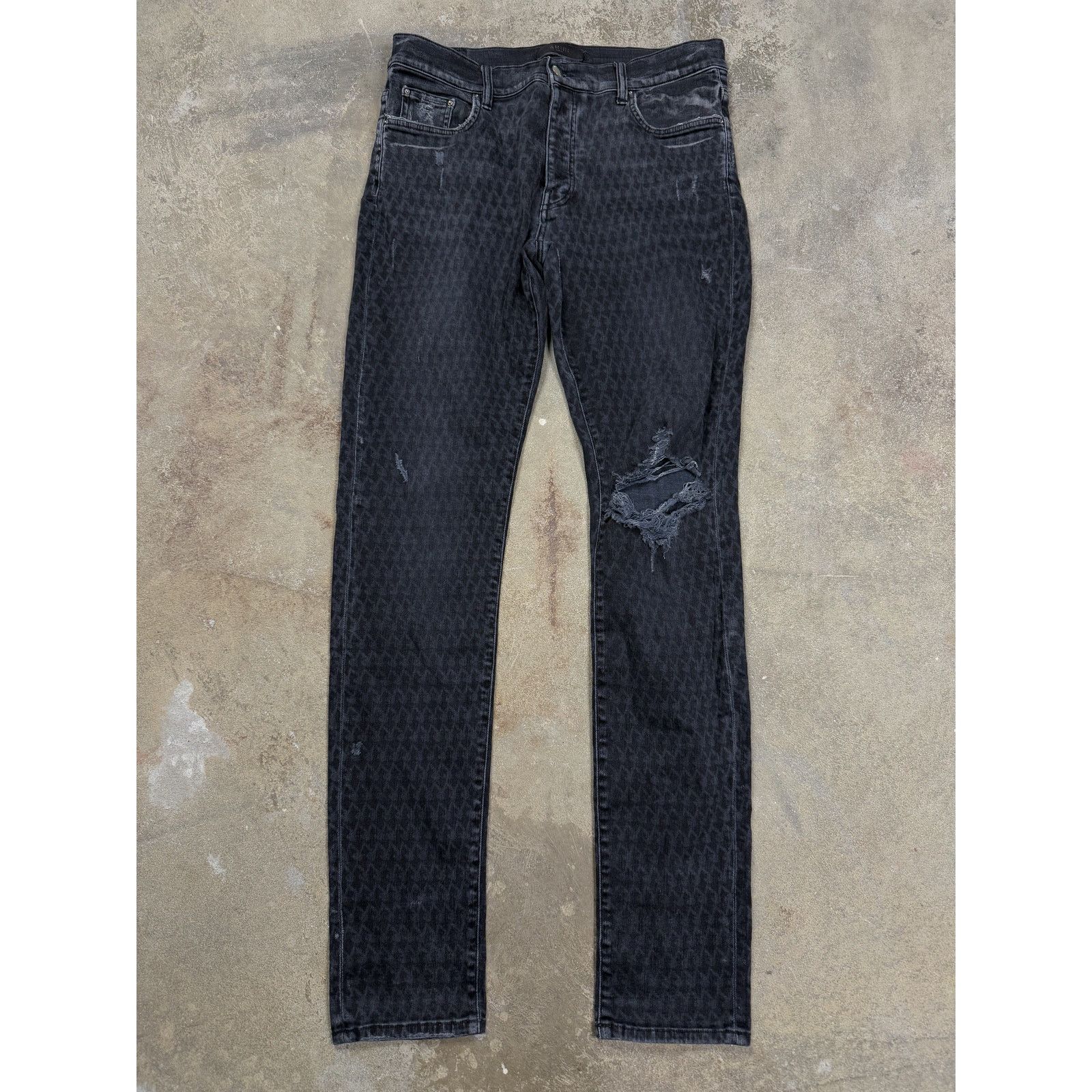 Amiri Amiri Playboy Thrasher Jeans Used 33 Size US 33 - 1 Thumbnail