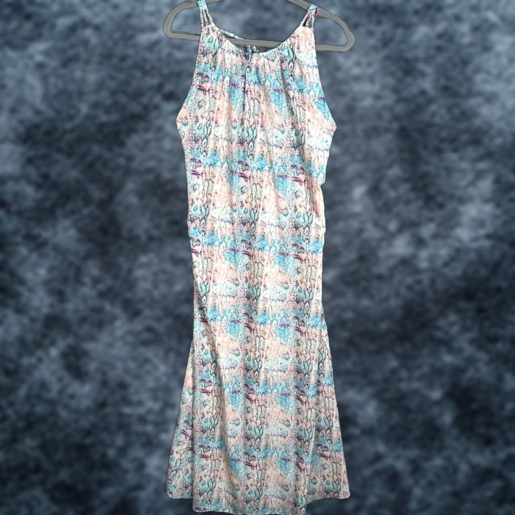 Vintage Lovers + Friends Snake Print Maxi Dress Womens Small Sleeveless Lightweight Size S / US 4 / IT 40 - 1 Thumbnail