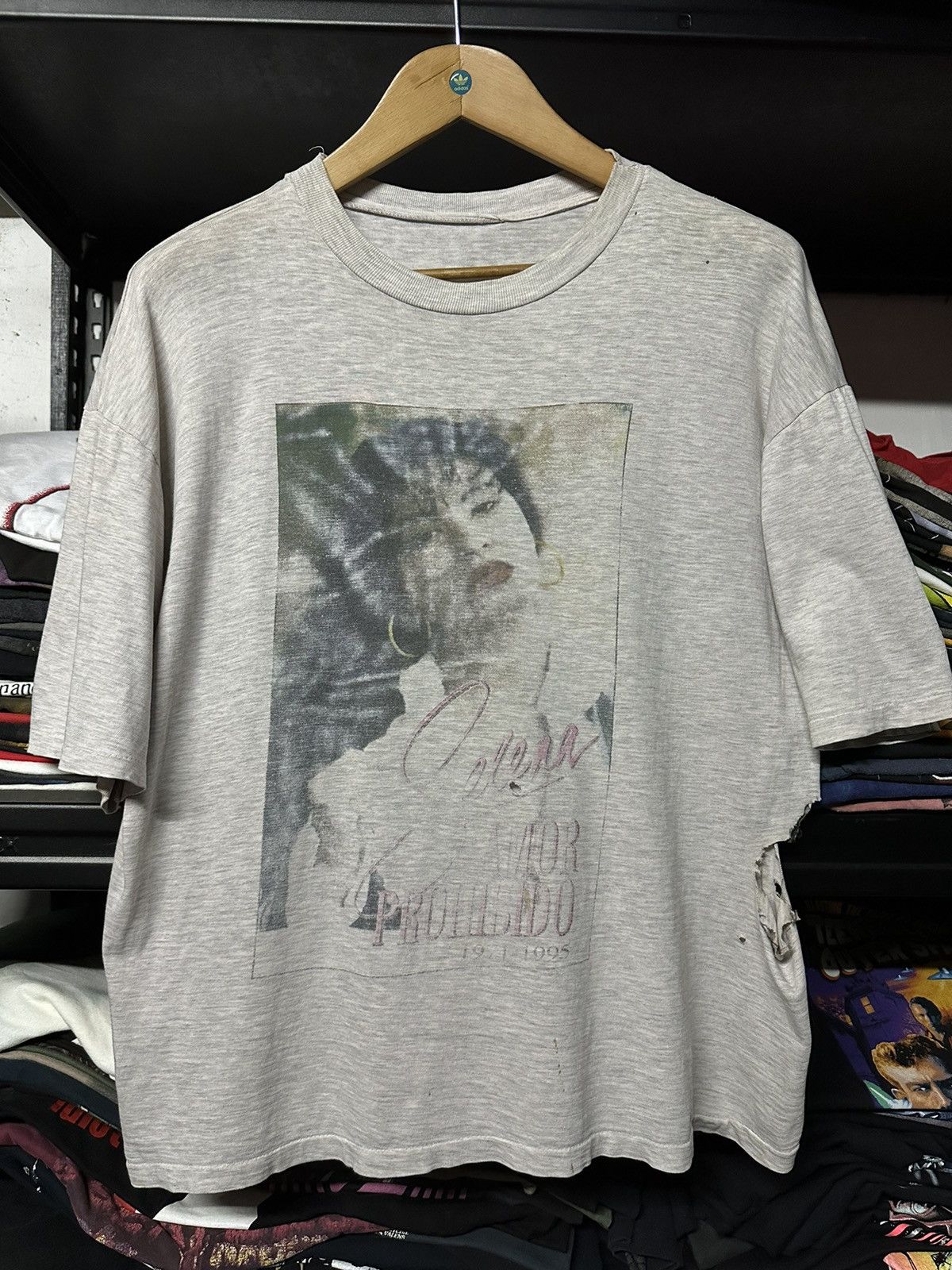 Band Tees Thrashed Vintage 90s Salena Boxy Distressed Rap Tee Size US L / EU 52-54 / 3 - 1 Thumbnail