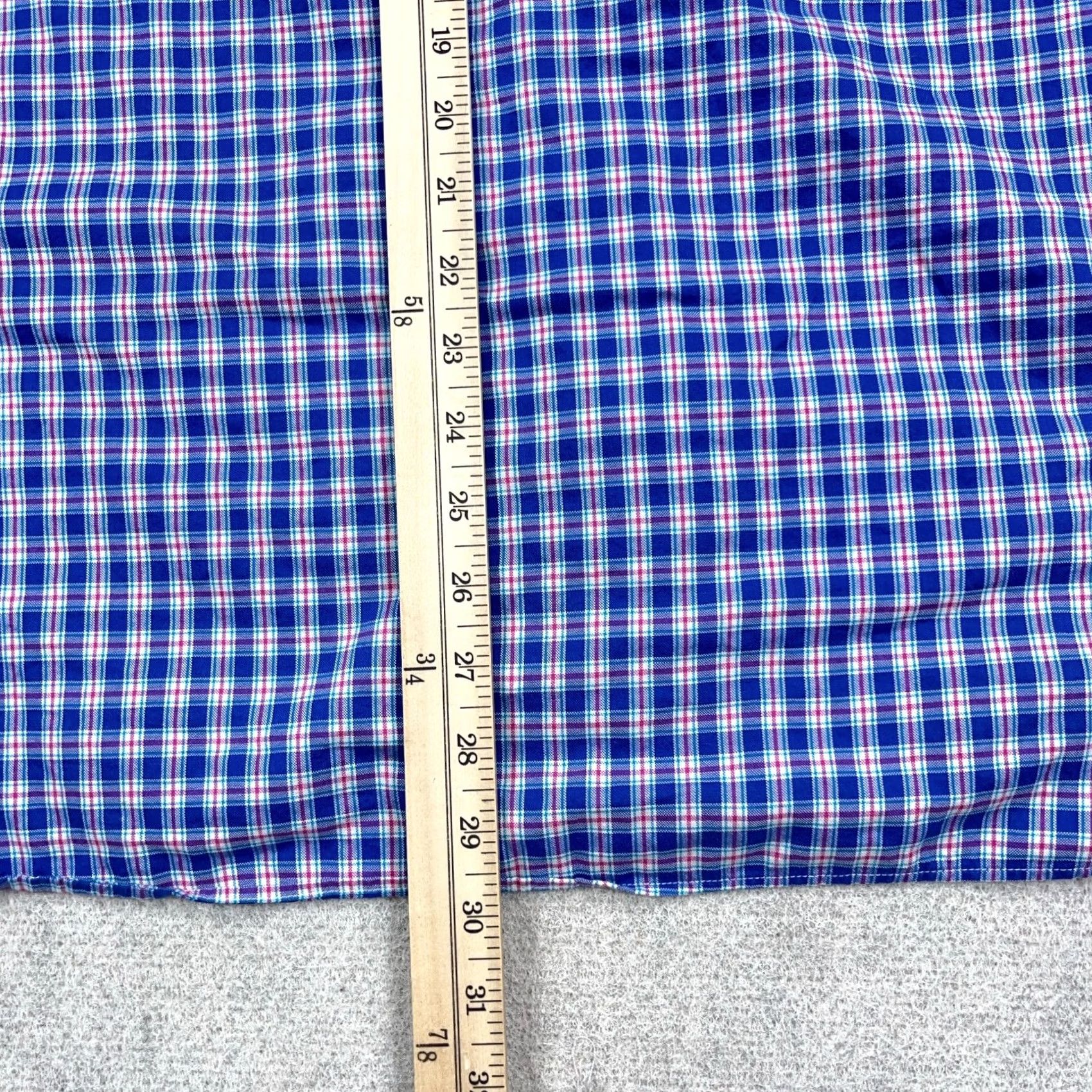 Ralph Lauren Ralph Lauren Oxford Shirt Men XL Blue Plaid Button Up Dress Lightweight OCBD Size 46R - 7 Thumbnail