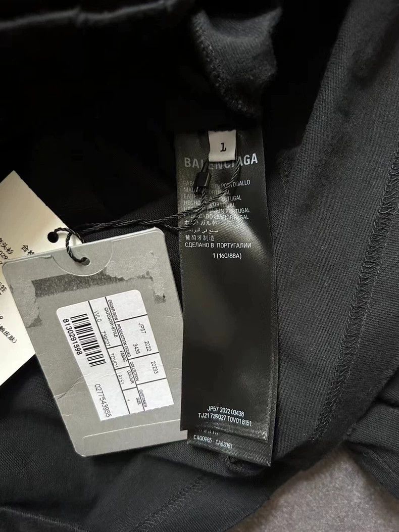 Balenciaga Balenciaga Letter long sleeve T URL round neck loose black Size US S / EU 44-46 / 1 - 4 Thumbnail