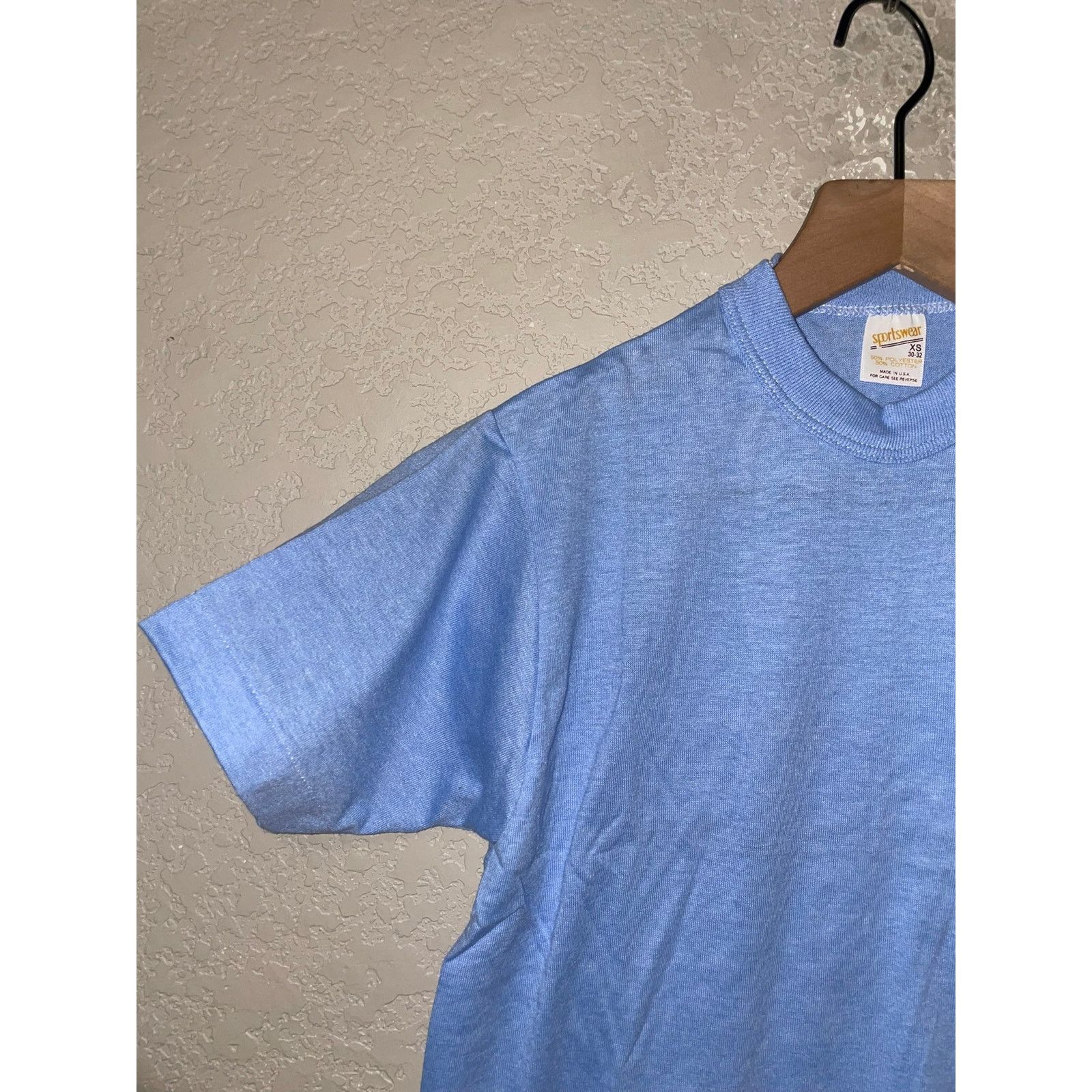 Other Women's Sportswear Light Blue Crop Top Blank Shirt Tee XS Size XS / US 0-2 / IT 36-38 - 2 Thumbnail