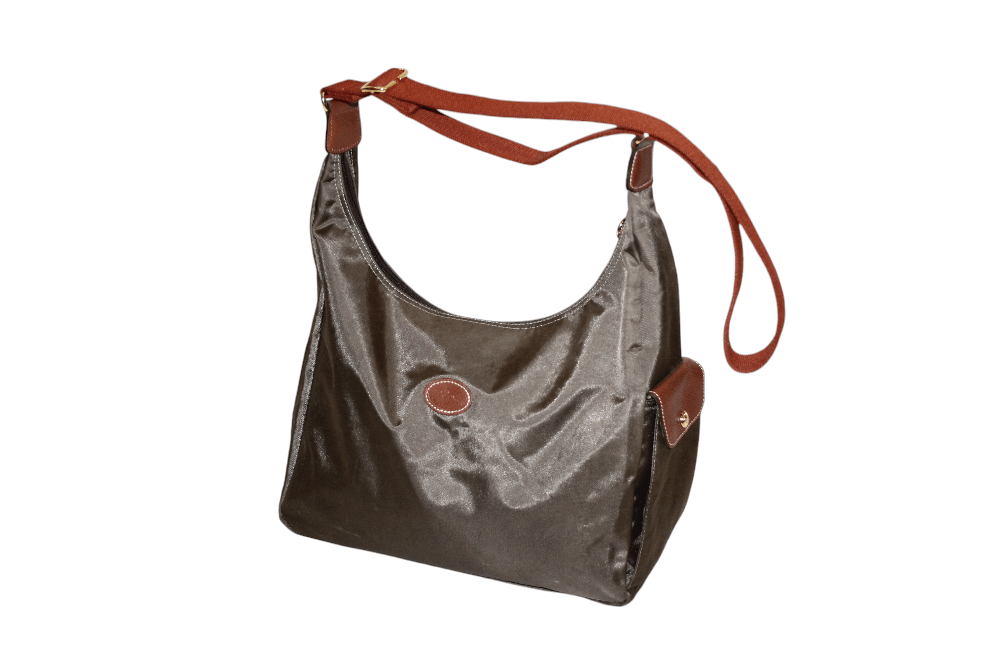 VTG Longchamp Paris Big Shoulder Baguette Bag in Brown, Women's
