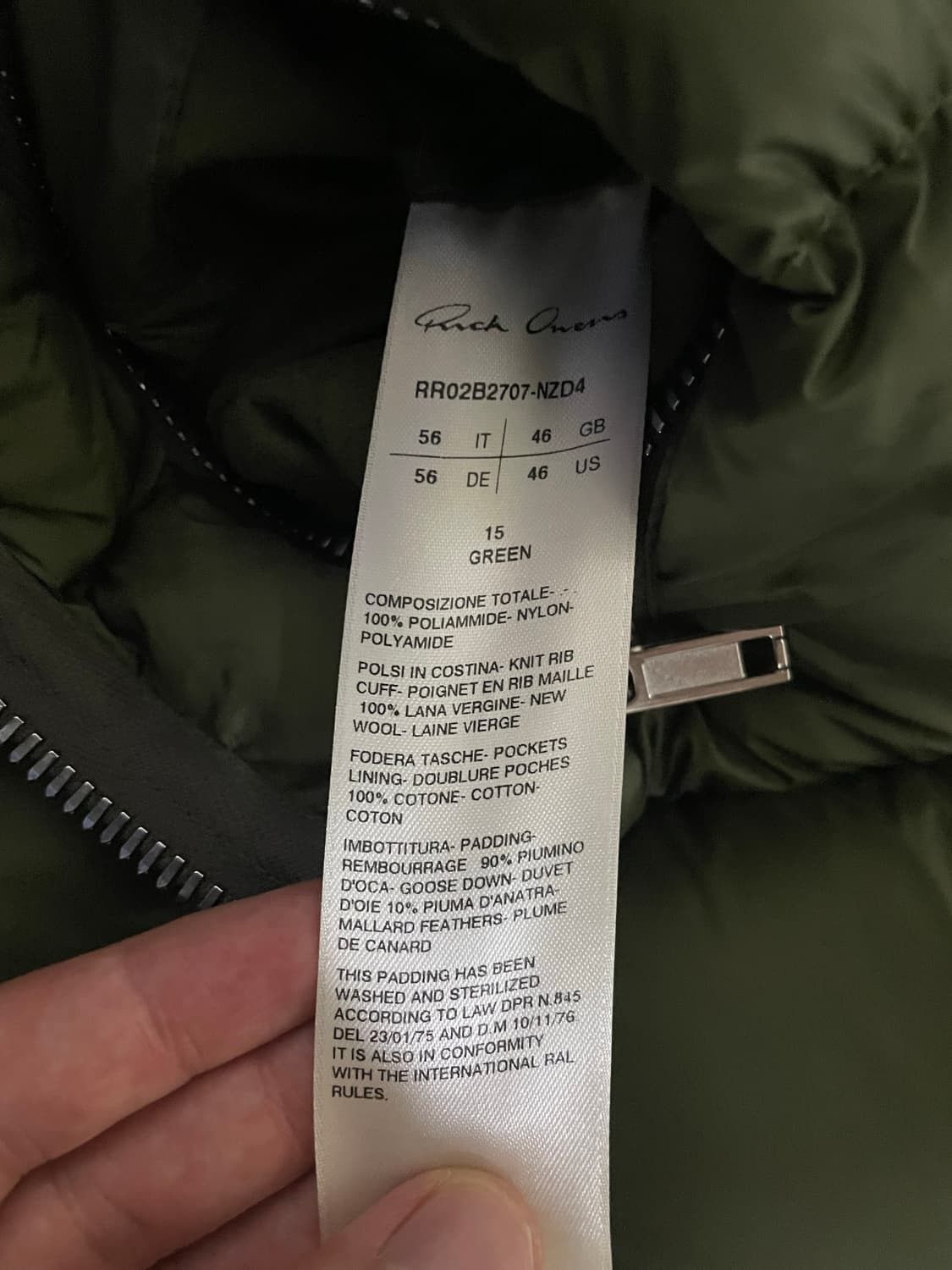 Rick Owens Rick Owena gimp down jacket 22Fw Size US XL / EU 56 / 4 - 3 Thumbnail