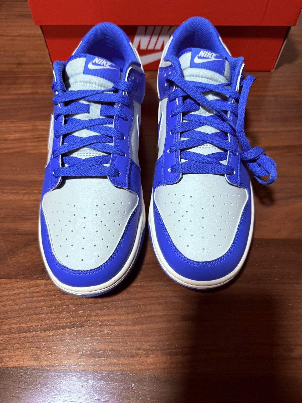 Nike Nike Dunk Low Retro Detroit Lions Silver/Photo Blue Size 11 Size US 11 / EU 44 - 4 Thumbnail