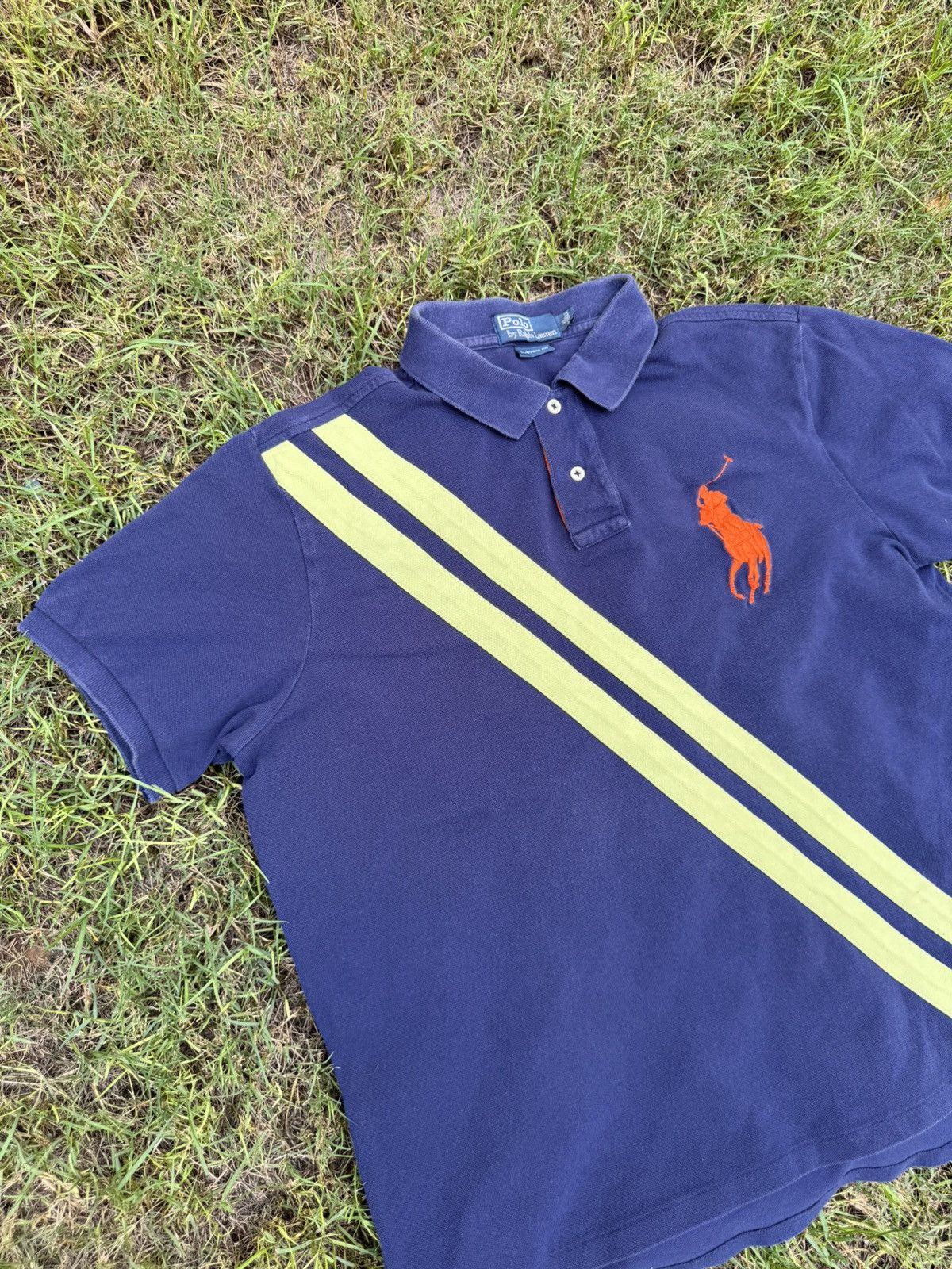 Polo Ralph Lauren Vintage Ralph Lauren Polo Shirt Mens Blue Green Rugby Size US XL / EU 56 / 4 - 4 Thumbnail