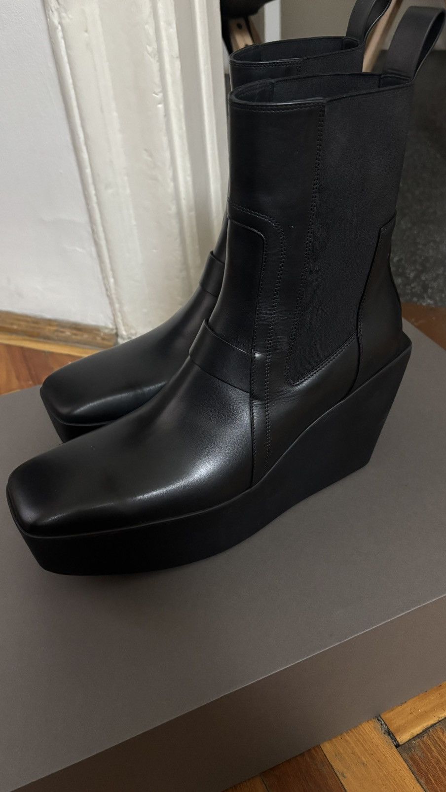 Rick Owens Rick Owens SS25 Silver Platform Beatles in Black