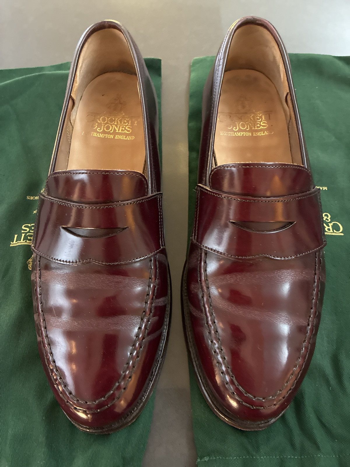 Crockett & Jones Crockett & Jones Boston Burgundy Cavalry Calf Loafer Size US 10 / EU 43 - 2 Thumbnail