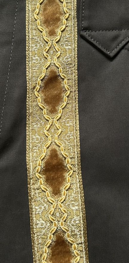 Number (N)ine 01 Runway Gold-Trim Embroidered Shorts