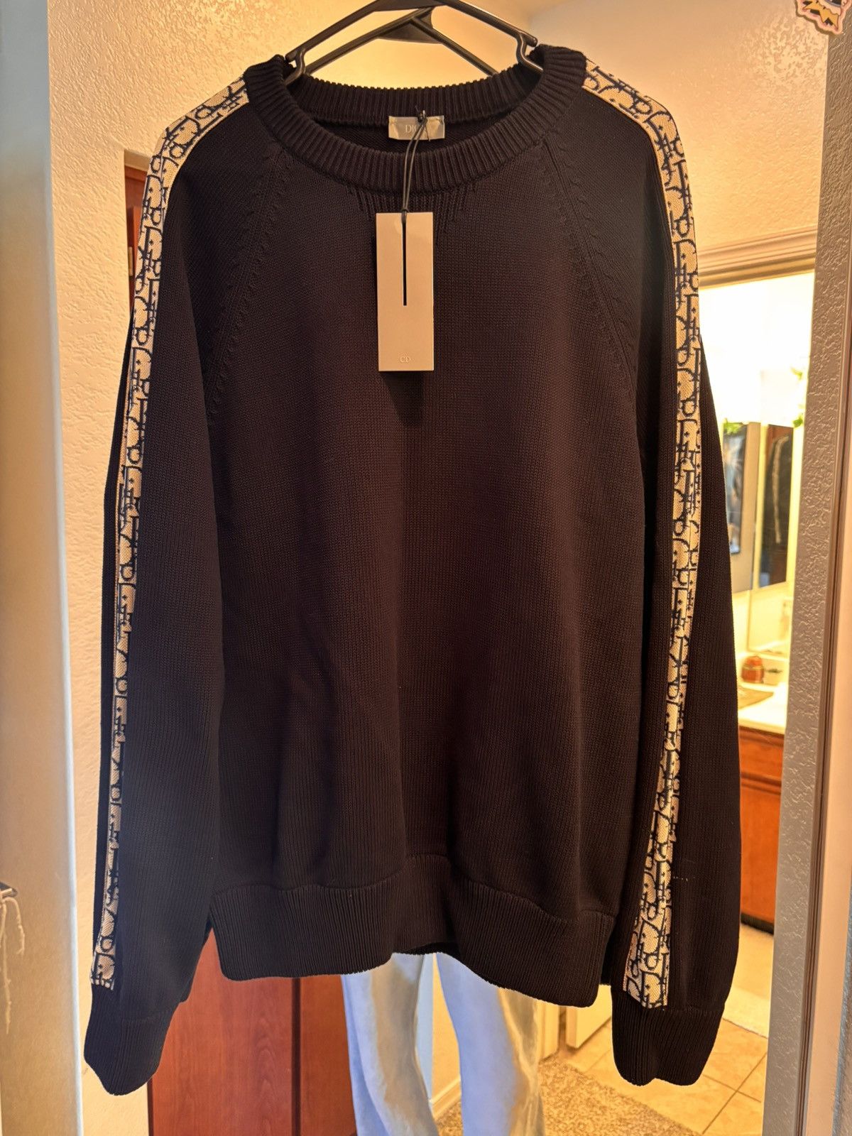 Dior Monogram sleeved knitted sweater Size US L / EU 52-54 / 3 - 1 Thumbnail