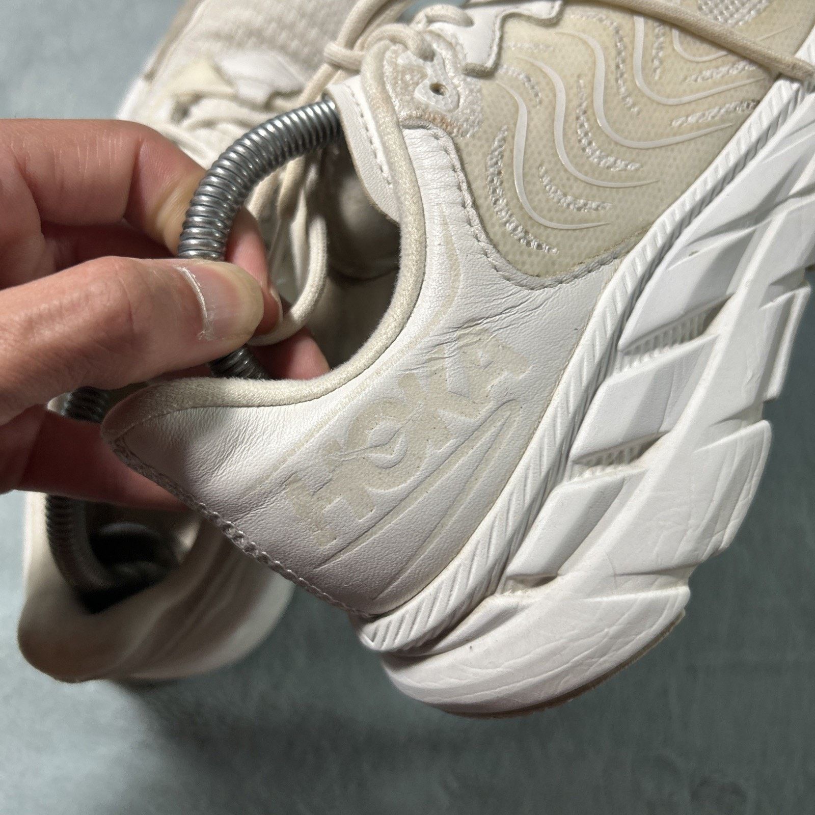 Hoka Hoka Clifton LS 8.5 Mens Barley Milk White Trail Running Gym Size US 8.5 / EU 41-42 - 8 Thumbnail