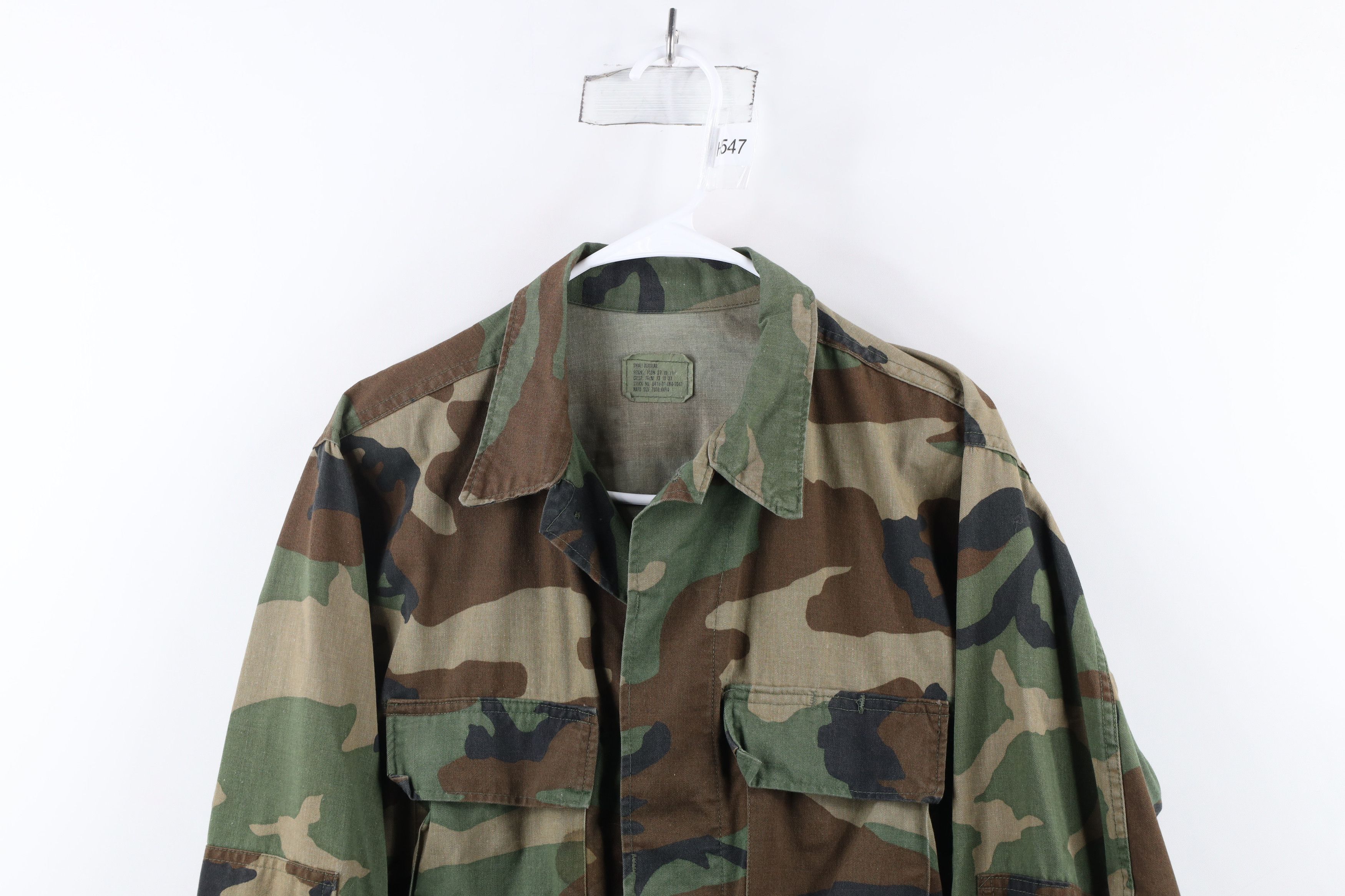 Vintage Vintage 80s Woodland Camouflage Combat Coat Jacket USA Size US S / EU 44-46 / 1 - 2 Thumbnail