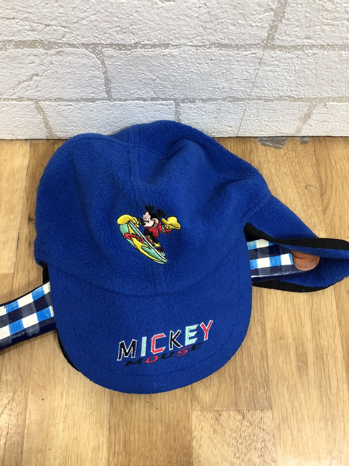 Vintage Crazy Vintage 90s Mickey Mouse Pinstripe Snapback Hat NWT Size ONE SIZE - 10 Preview