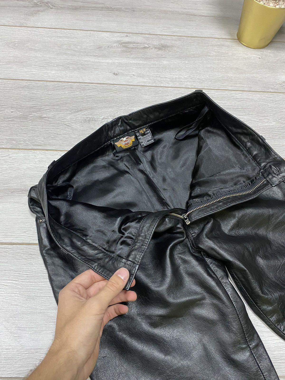 Vintage Harley Davidson RARE vintage leather pants Size US 36 / EU 52 - 9 Thumbnail
