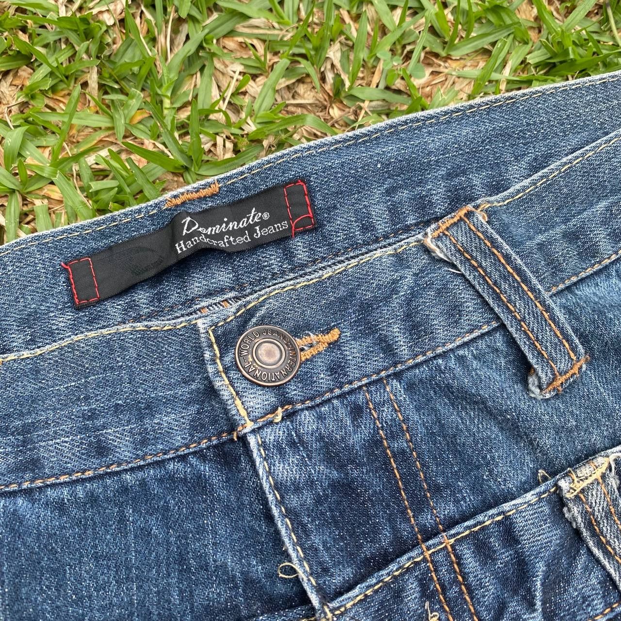 If Six Was Nine × Le Grande Bleu (L.G.B.) Dominate Handcrafted Double Waisted Jeans Size US 33 - 3 Thumbnail