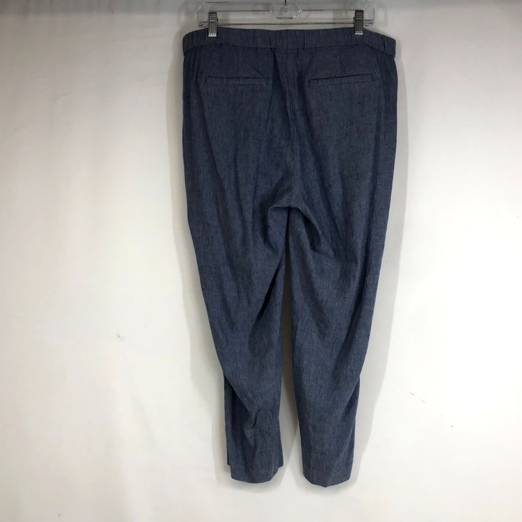 Vintage J Jill Linen Stretch Pants Blue Women's 1X Elastic Waist Cropped Pants Size 40" / US 18 - 4 Thumbnail