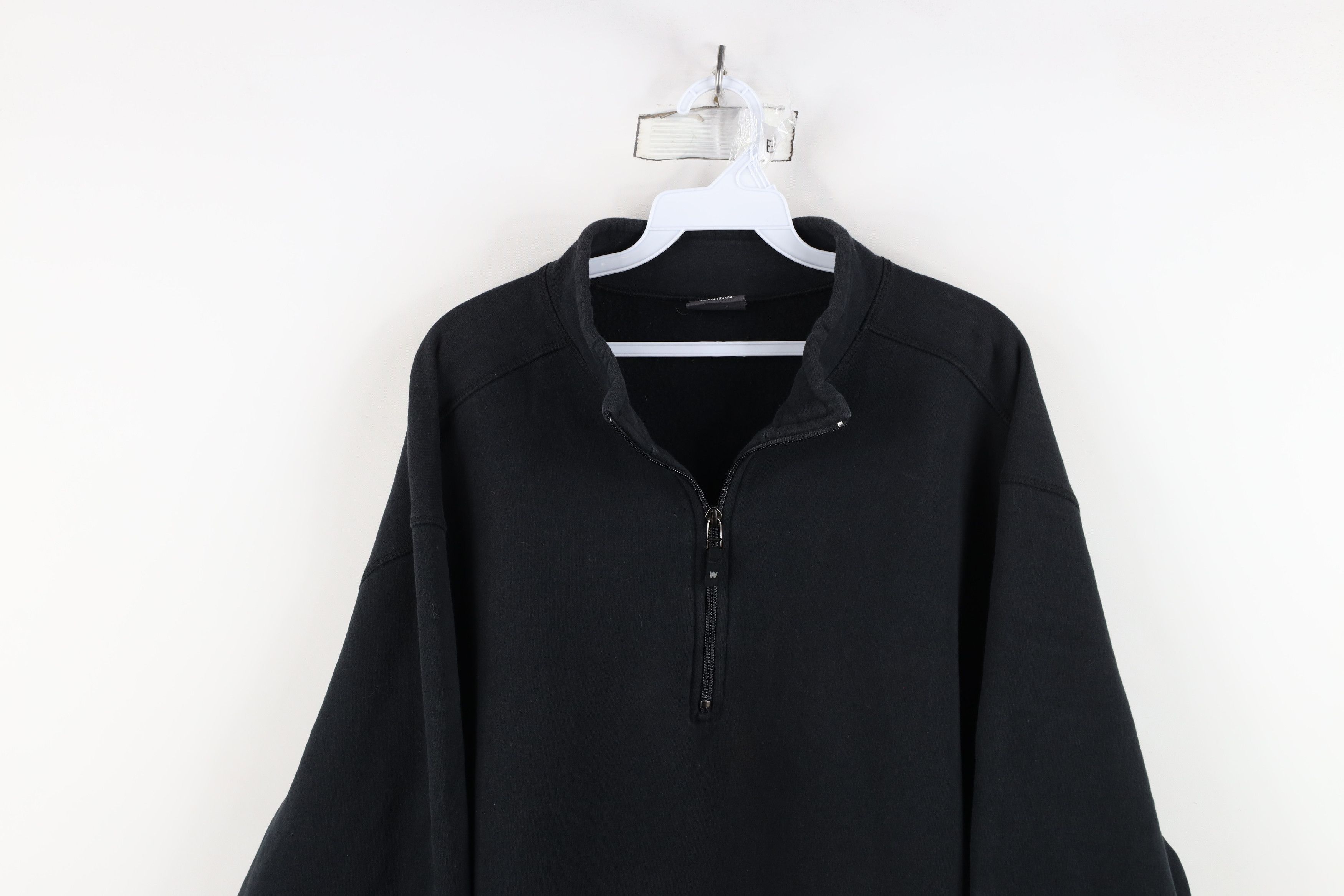 Woolrich Woolen Mills Vintage 90s Woolrich Half Zip Pullover Sweatshirt Black Size US XXL / EU 58 / 5 - 2 Thumbnail
