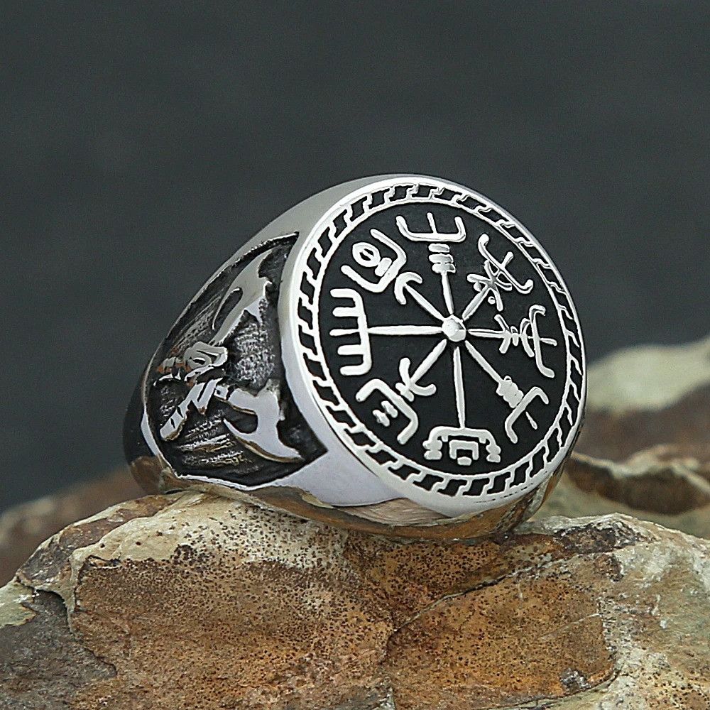 Vintage Viking Compass Ring Size ONE SIZE - 1 Thumbnail