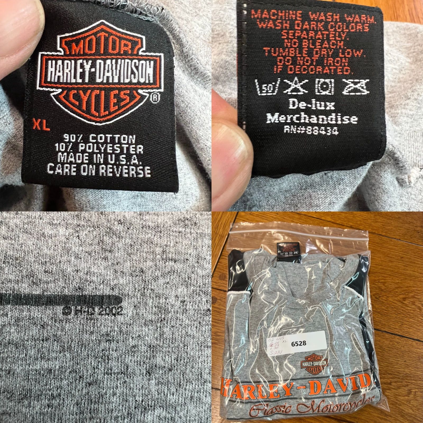 Harley Davidson Vintage Harley-Davidson T-Shirt Men XL Gray Motorcycle Graphic 2002 Retro Short Sleeve Size US XL / EU 56 / 4 - 8 Thumbnail