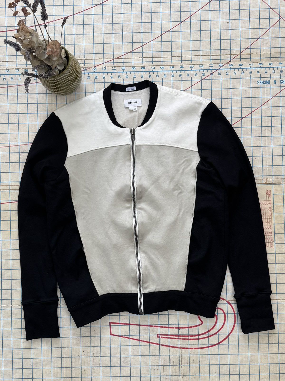 Helmut Lang Helmut Lang Women’s Bomber Jacket Black Grey White Size Med Size M / US 6-8 / IT 42-44 - 1 Thumbnail