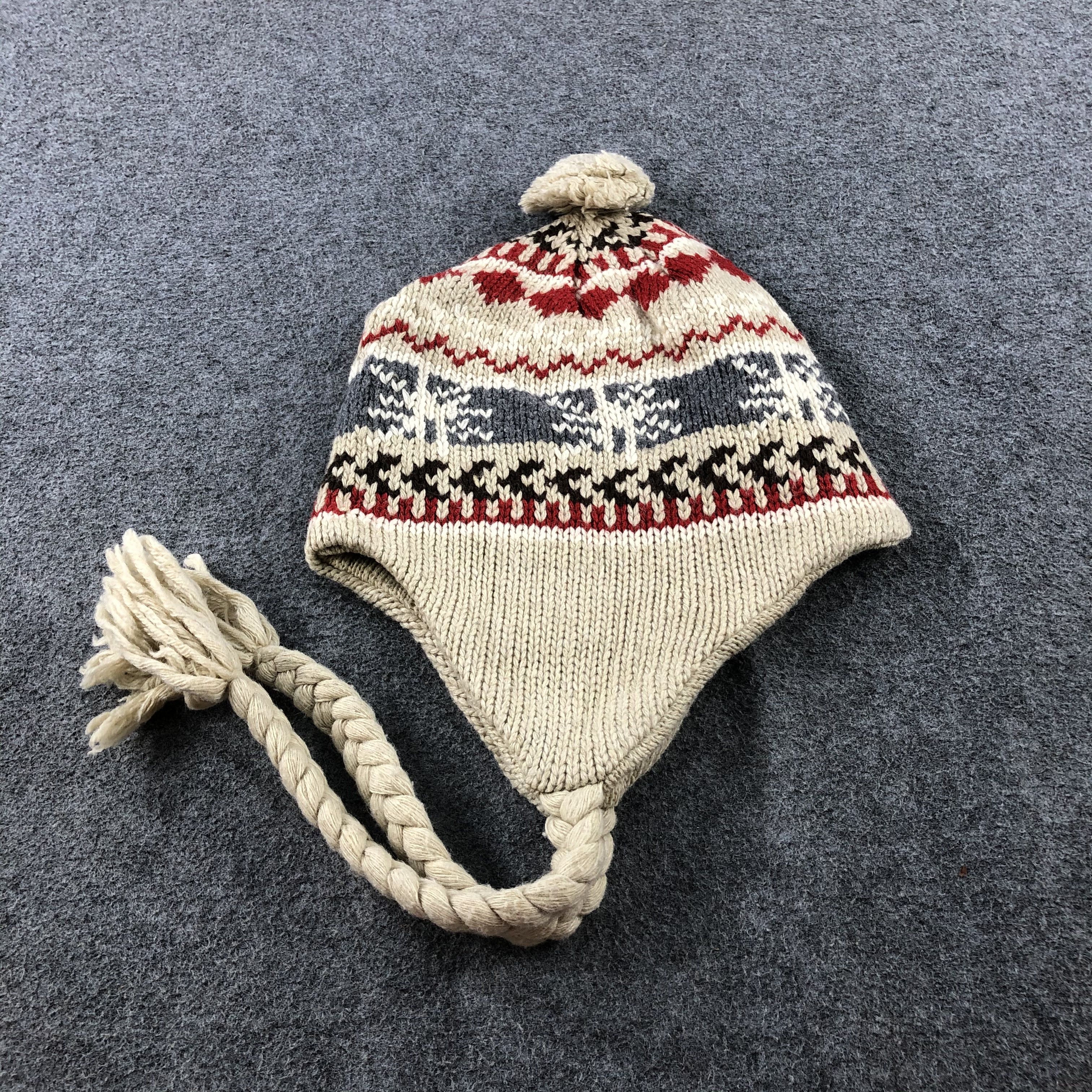 Vintage Ushanka Earflap Bobble Beanie Snowcap Snow Hat B490 Size ONE SIZE - 3 Thumbnail