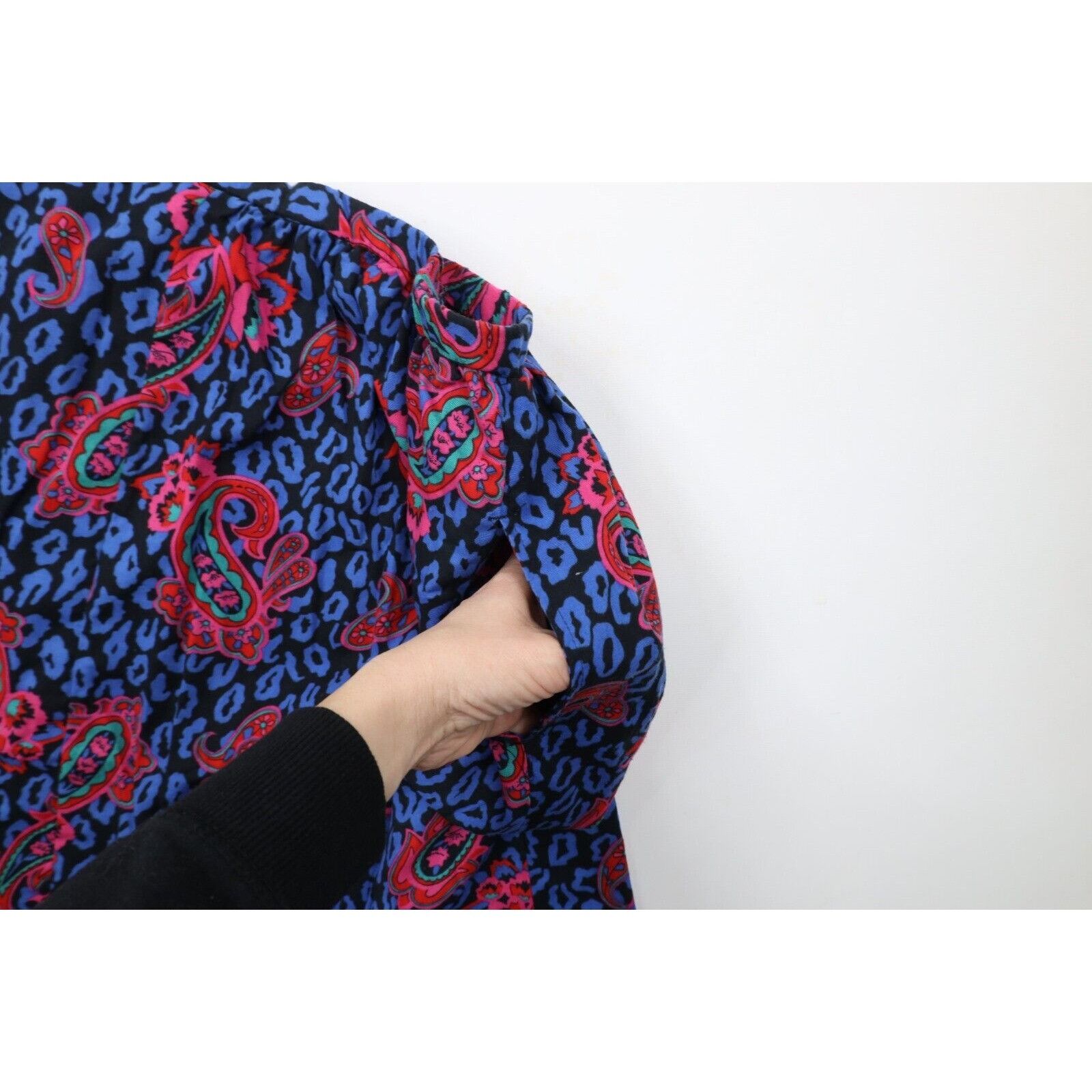 Vintage Vintage 70s Streetwear Rainbow Paisley Pleated Skirt Size 38" / US 16 / IT 52 - 6 Thumbnail