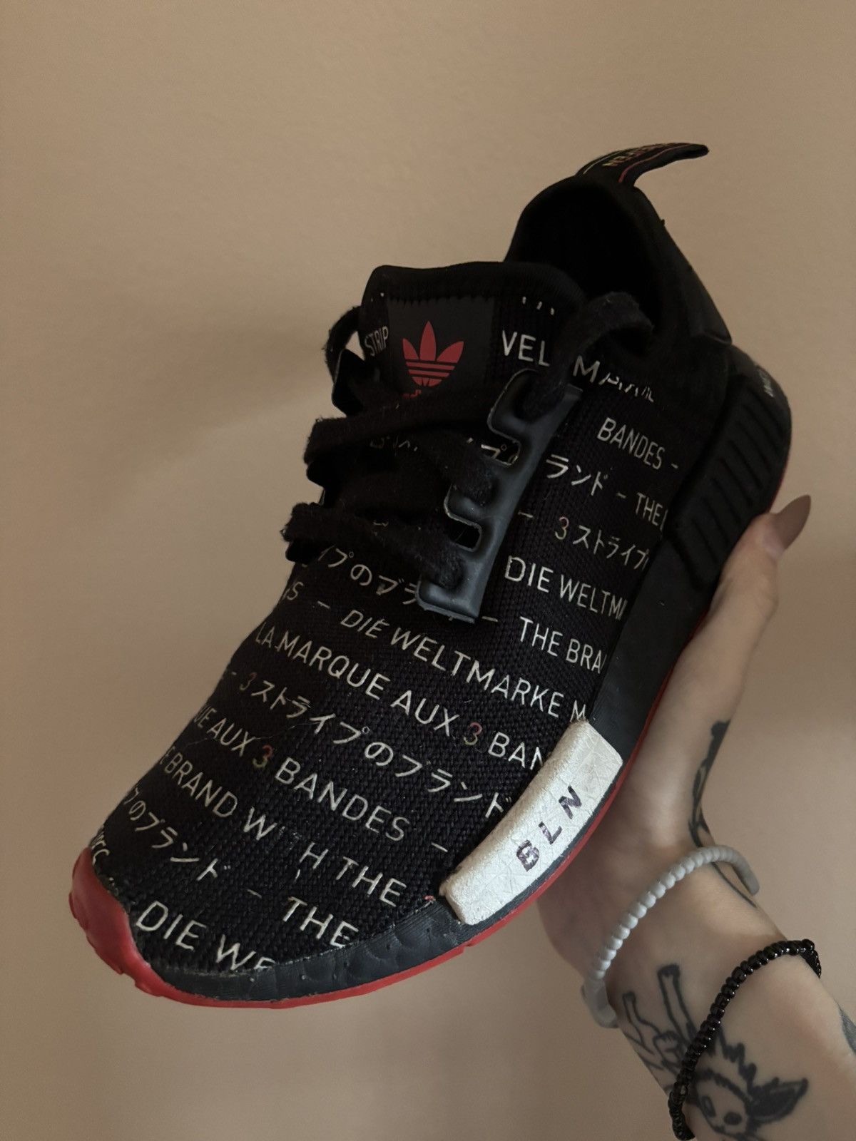 Adidas Adidas NMD_R1 'Black White Yellow' Size US 5 / EU 37 - 1 Thumbnail