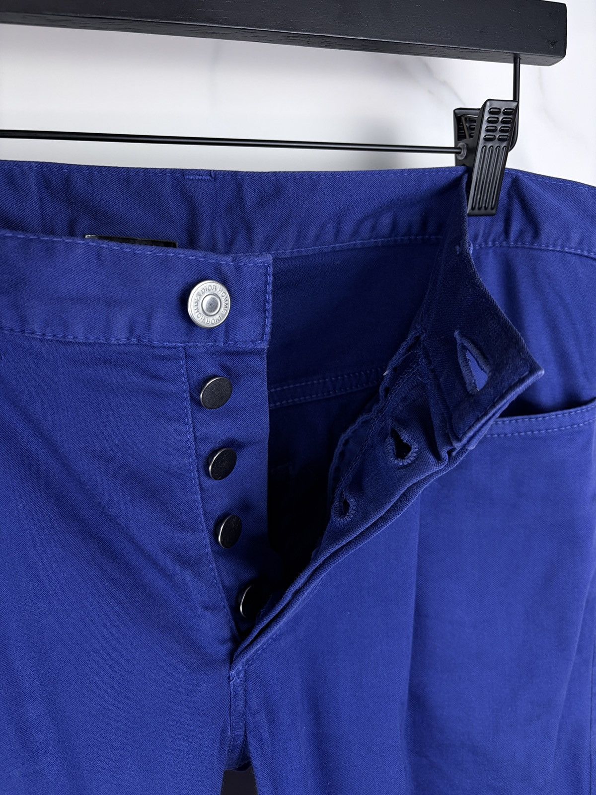 Dior SS09 Dior Homme Planisphere Blue Stretch Cotton Jeans Size US 30 / EU 46 - 7 Thumbnail